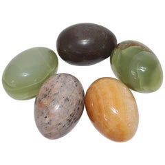Set of 5 Natural Marble Eggs