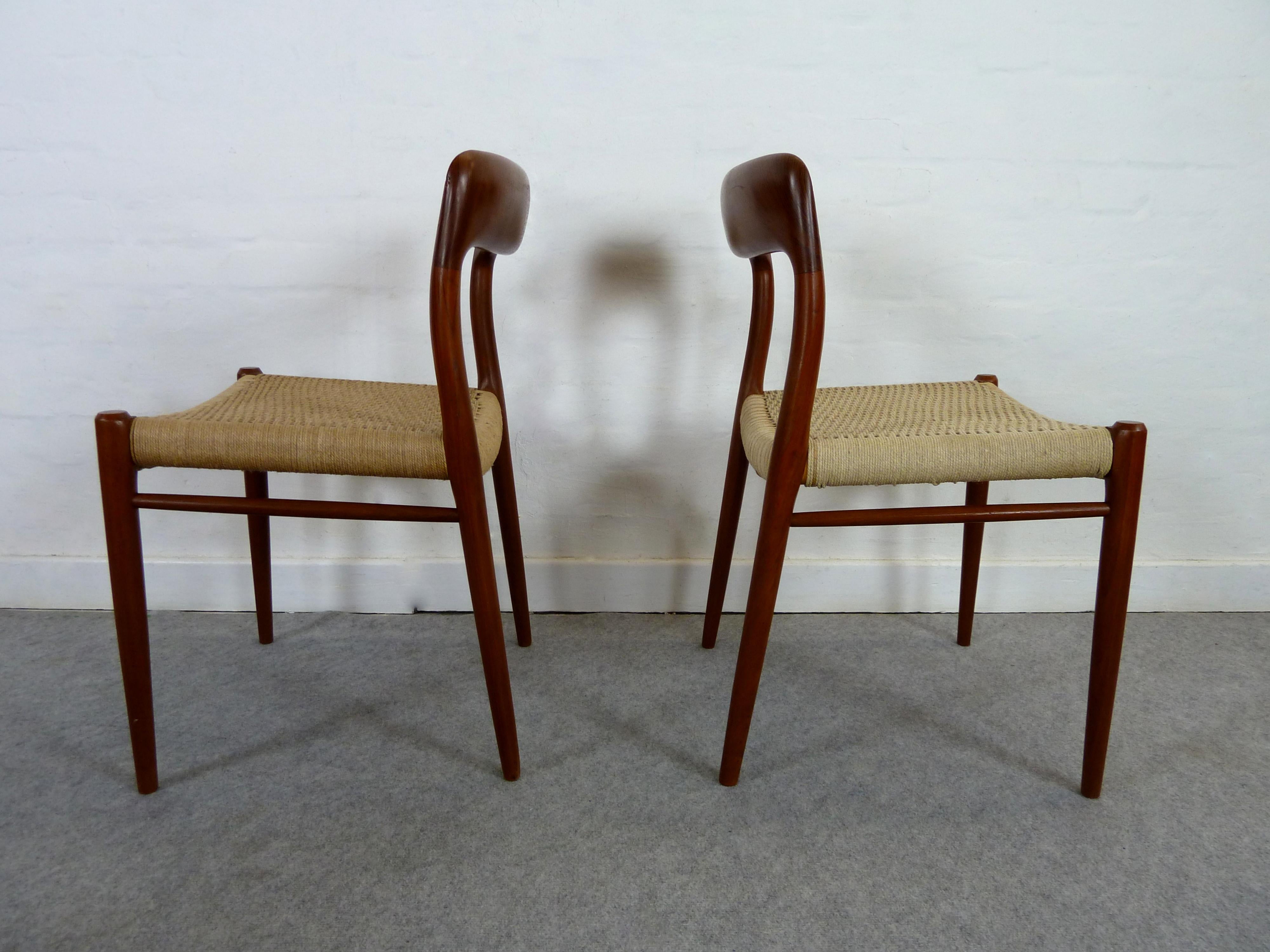 Set of 5 Niels O. Moeller Teak Chair Model 75 7