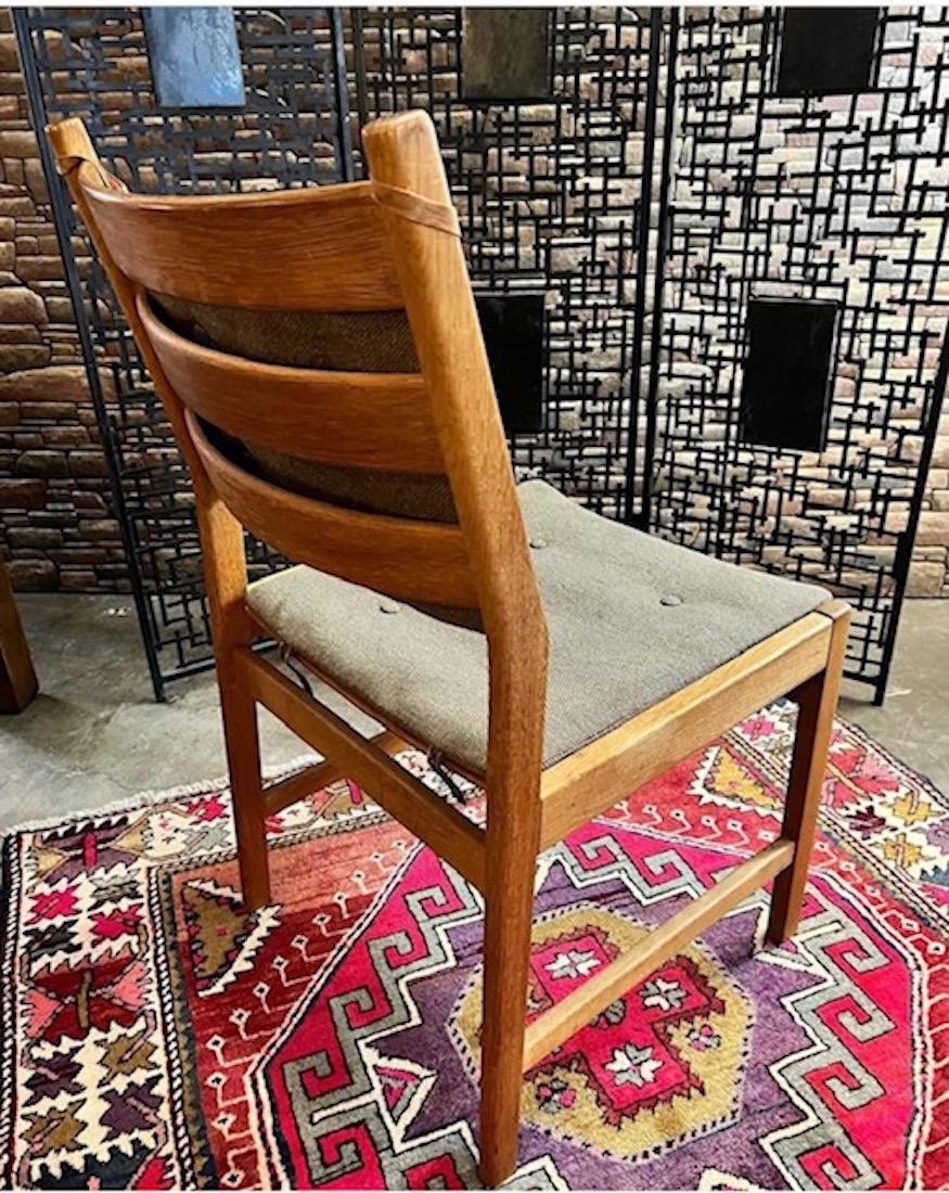 Danish Set of 5 Oak Slatted Dining Chairs by Kurt Østervig for KP Mobler For Sale