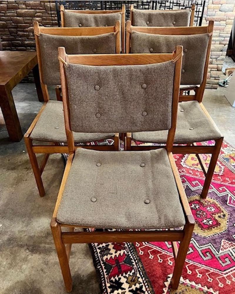 Set of 5 Oak Slatted Dining Chairs by Kurt Østervig for KP Mobler For Sale 1