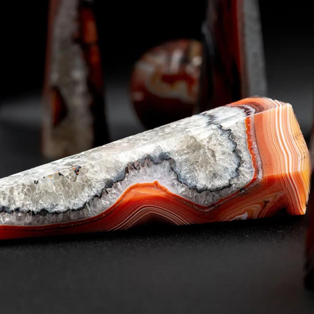 Set of 5 Obelisks – Flower Agate In Good Condition For Sale In Saint-Ouen, FR