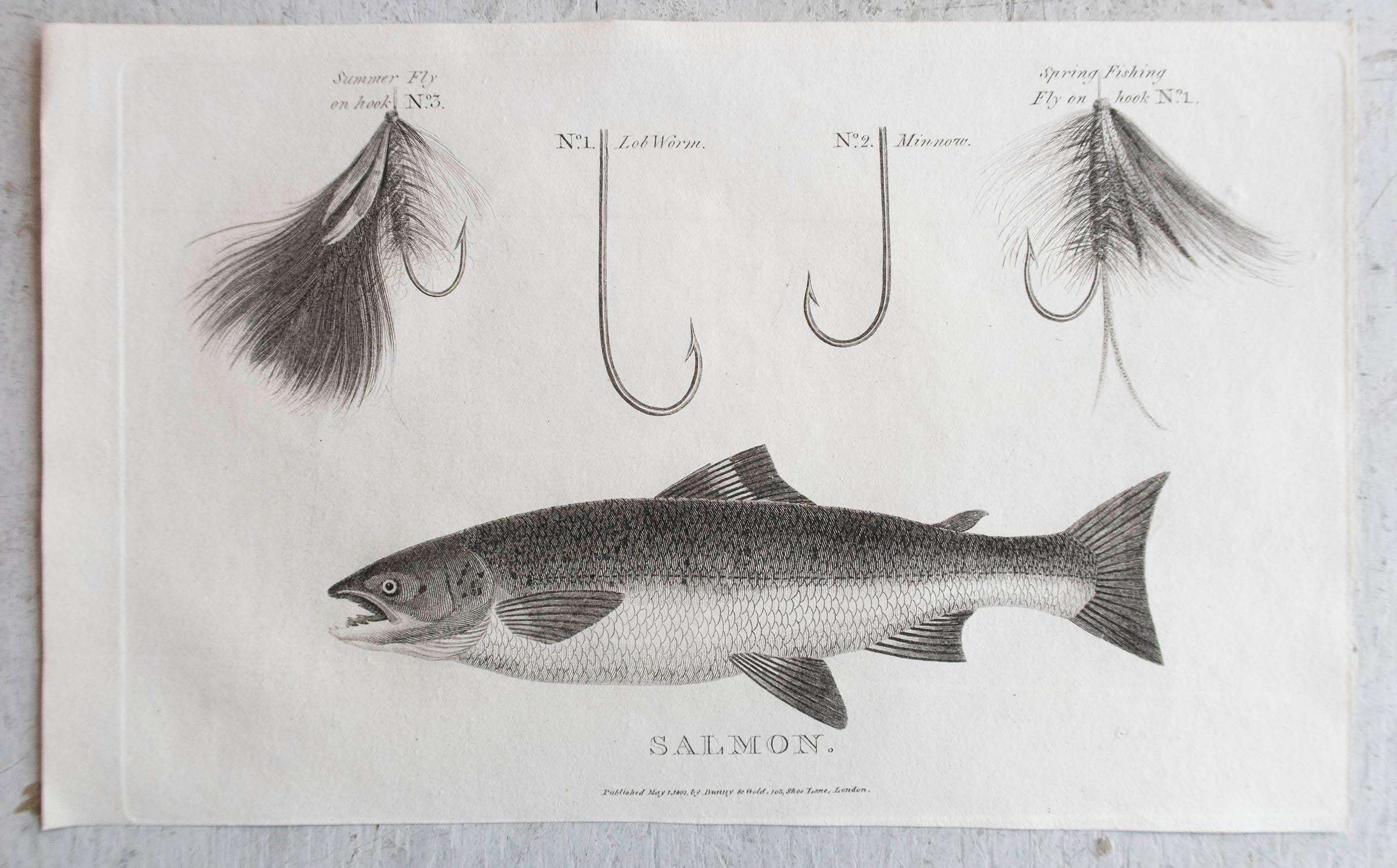 Great set of 5 fishing prints

Copper-plate engravings 

Published by Bunney & Gold, London
 
Unframed

The measurement give below is for one print.

Free shipping.
 