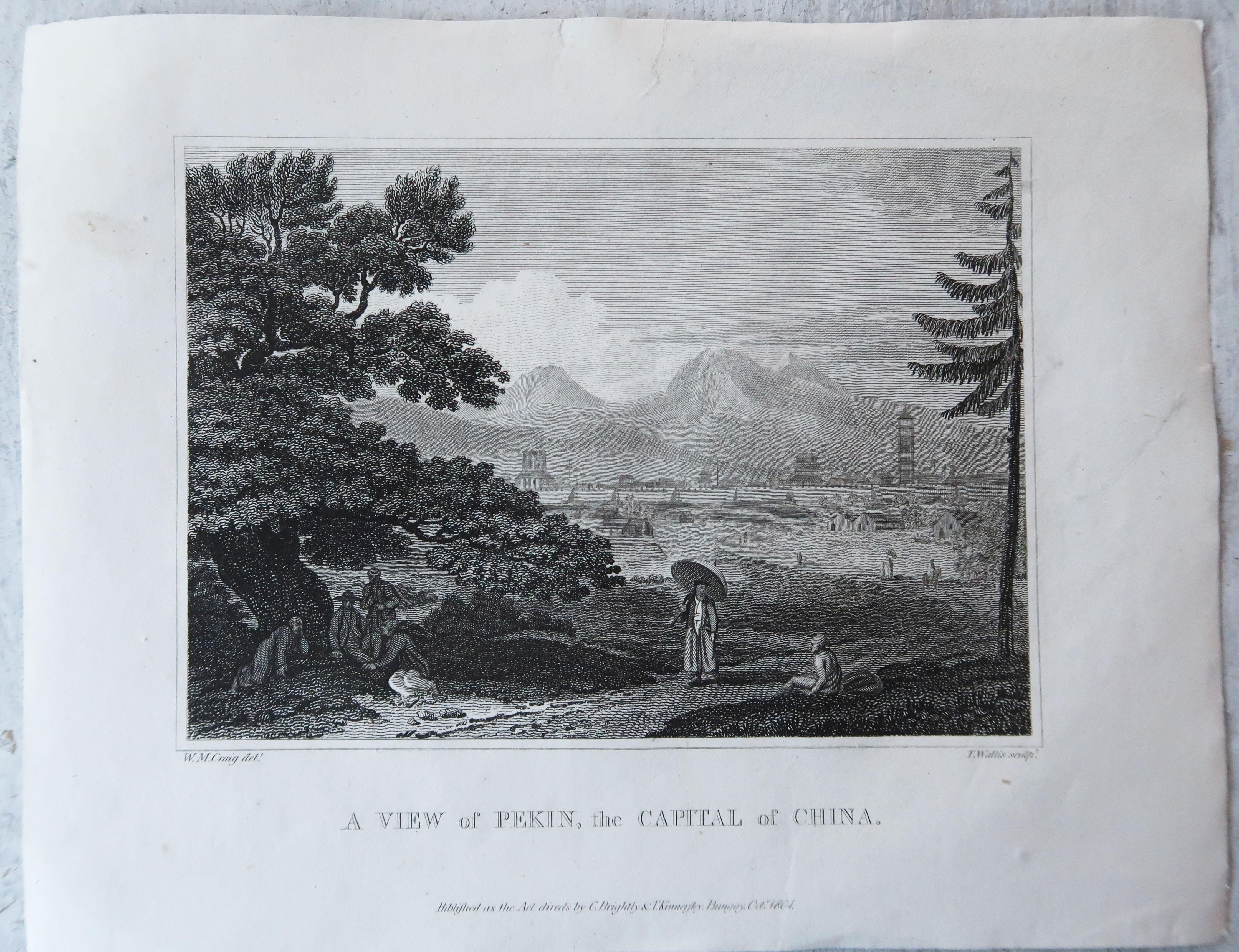 Set of 5 Original Antique Prints of China, Dated 1804 In Good Condition For Sale In St Annes, Lancashire
