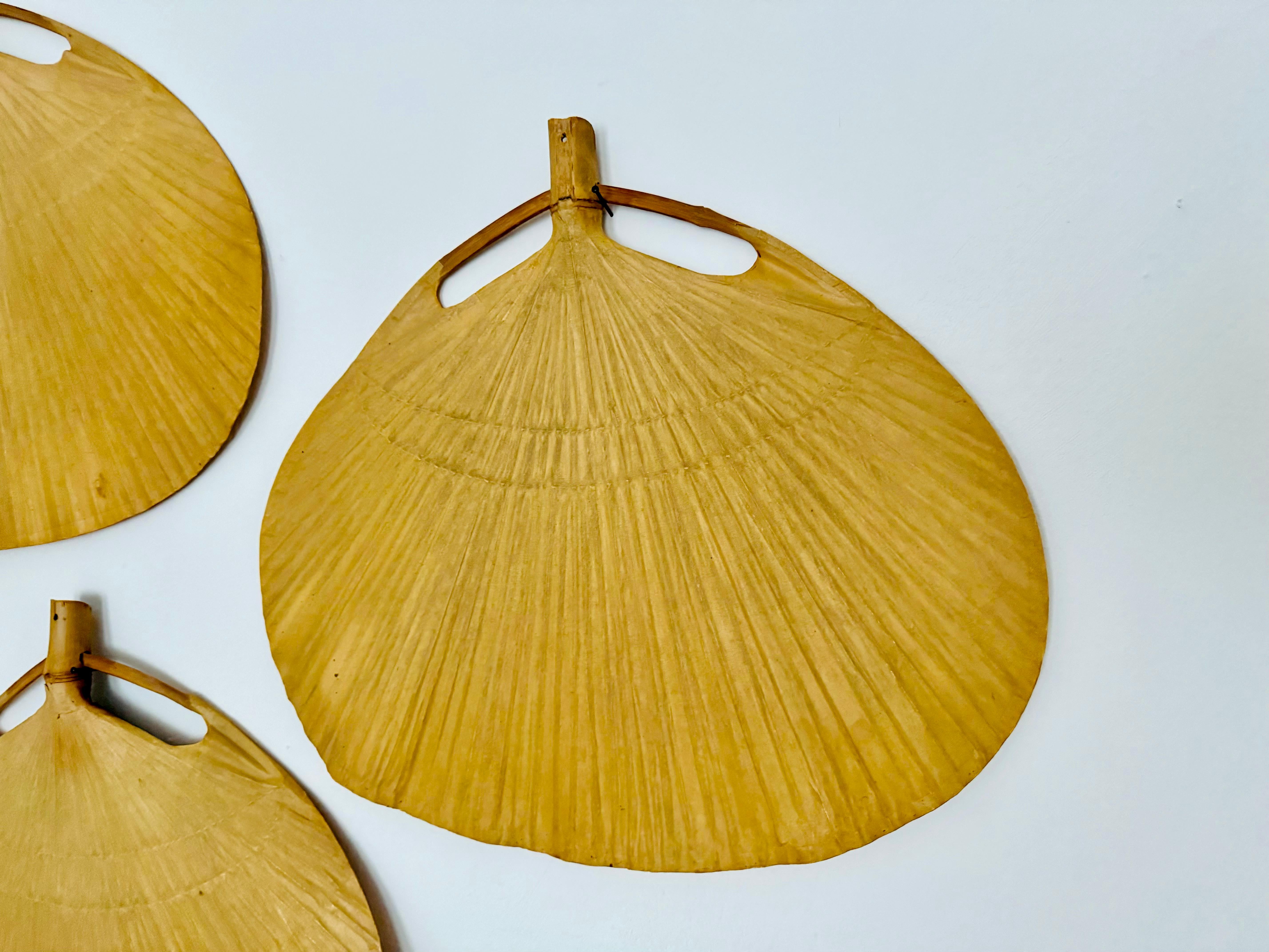 Set di 5 ventole originali di ricambio per la lampada a sospensione Uchiwa di Ingo Maurer in vendita 3