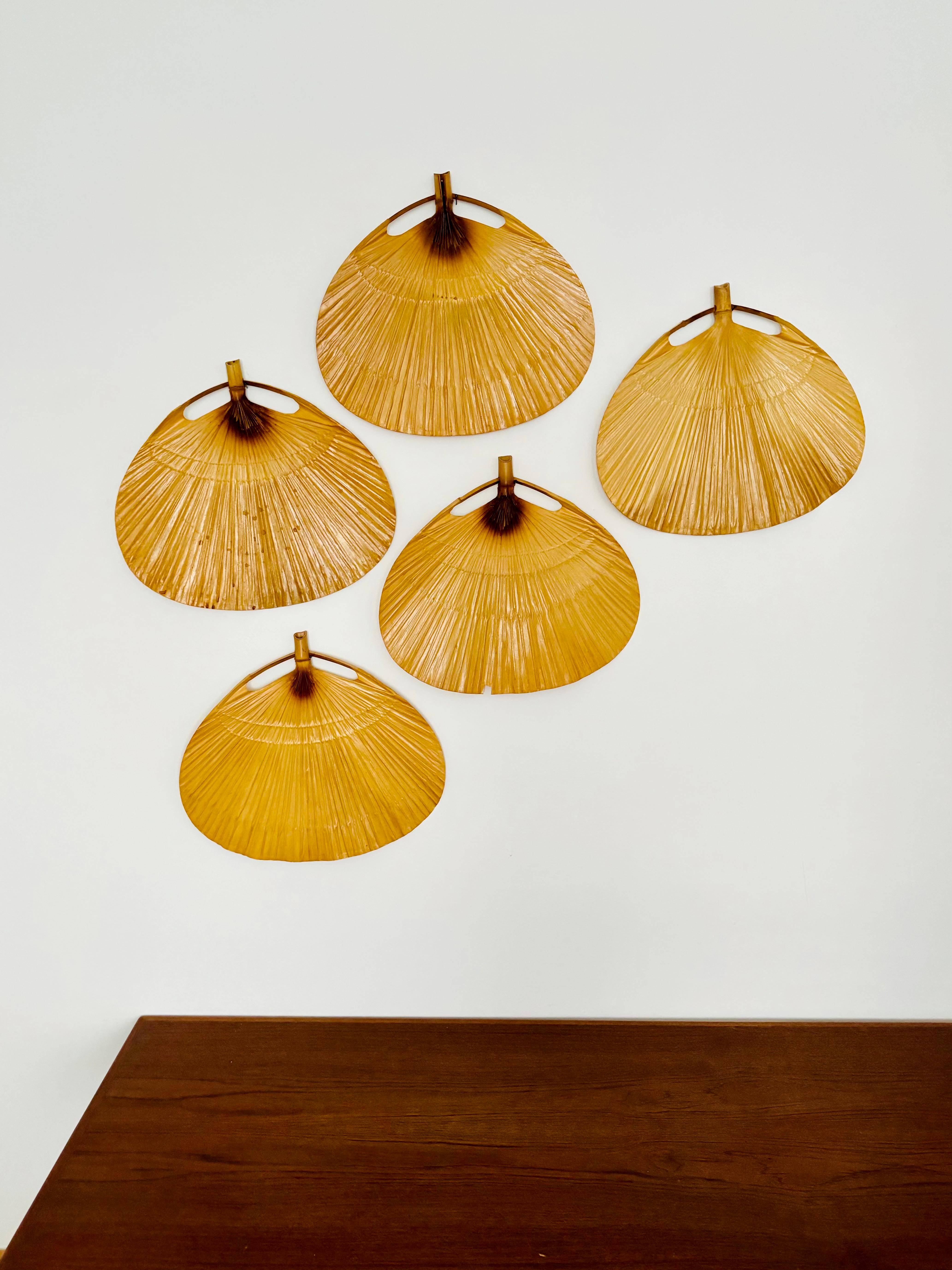 Set di 5 ventole originali di ricambio per la lampada a sospensione Uchiwa di Ingo Maurer in vendita 5