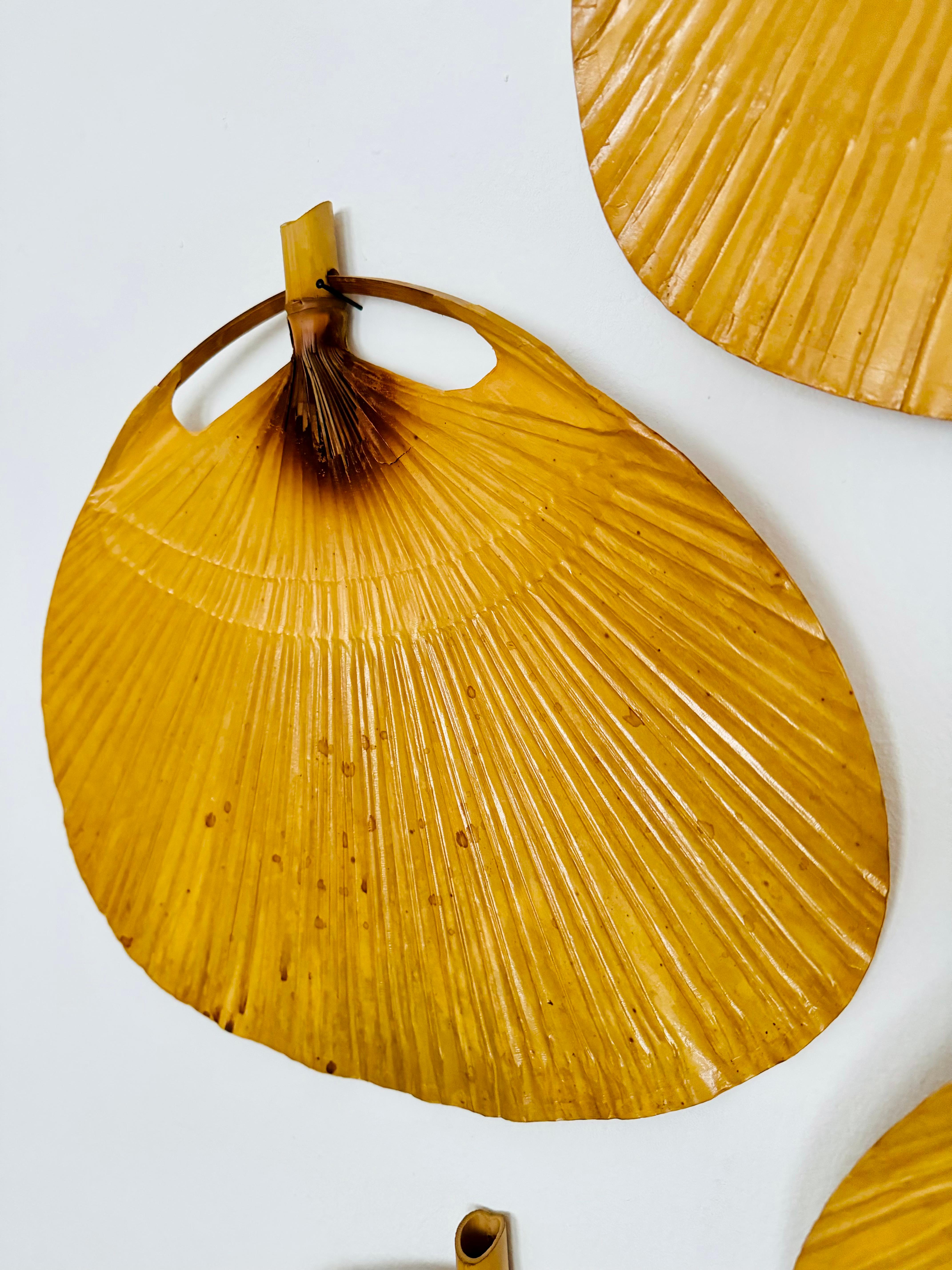Set di 5 ventole originali di ricambio per la lampada a sospensione Uchiwa di Ingo Maurer in vendita 7