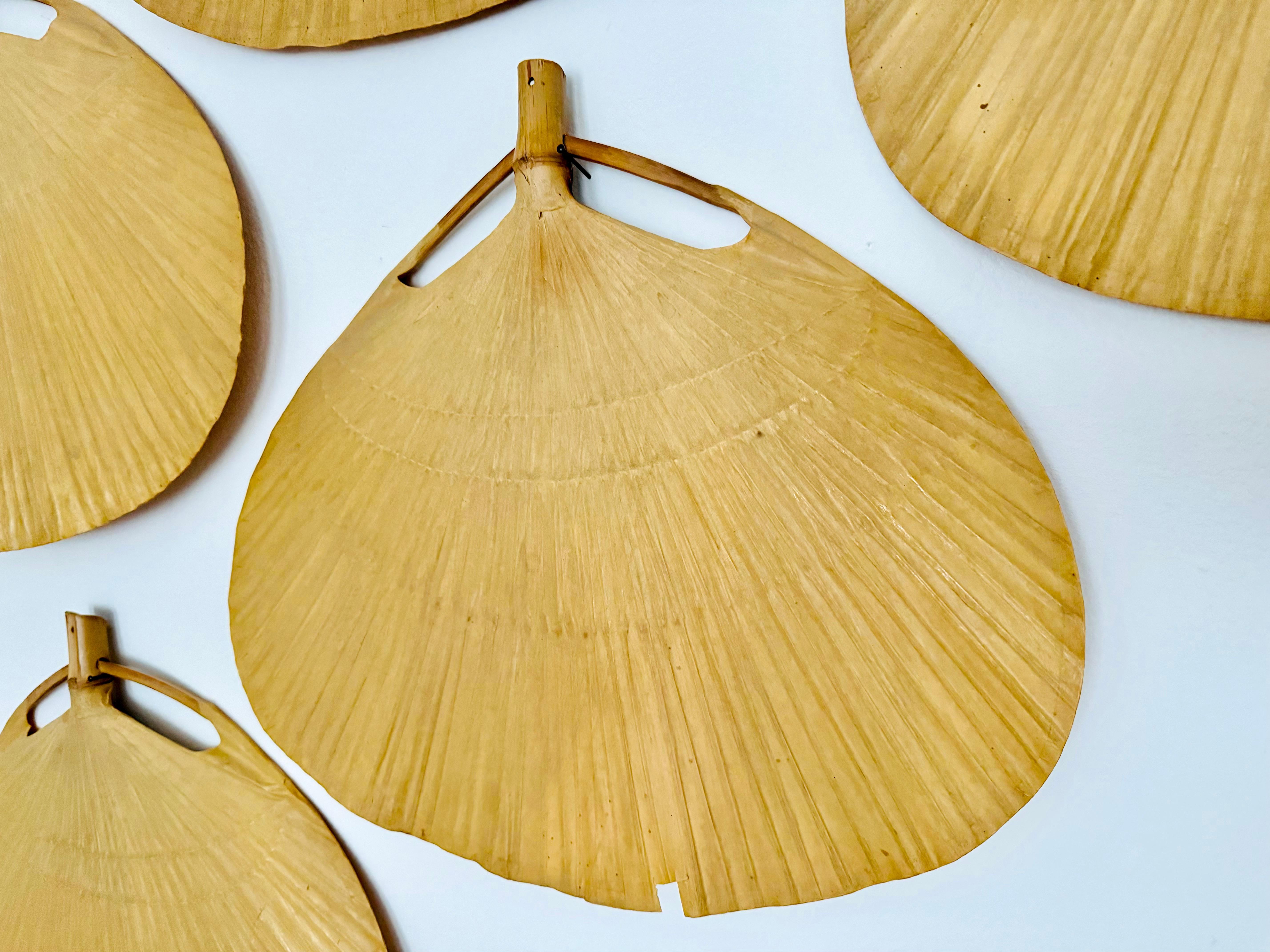 Set di 5 ventole originali di ricambio per la lampada a sospensione Uchiwa di Ingo Maurer in vendita 2
