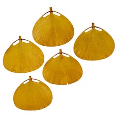 Spare Set of 5 Original Fans for Uchiwa Pendant Lamp by Ingo Maurer