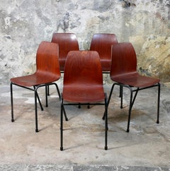 Juego de 5 sillas Pagwood de Pagholz, Alemania Occidental, años 60