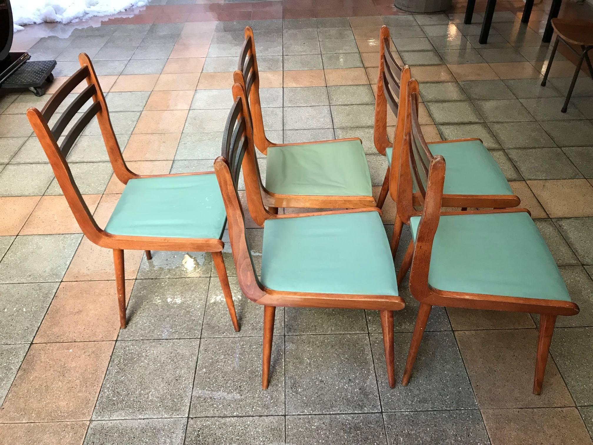 Set of Five Paolo Buffa Vintage Seats, circa 1960 For Sale 5