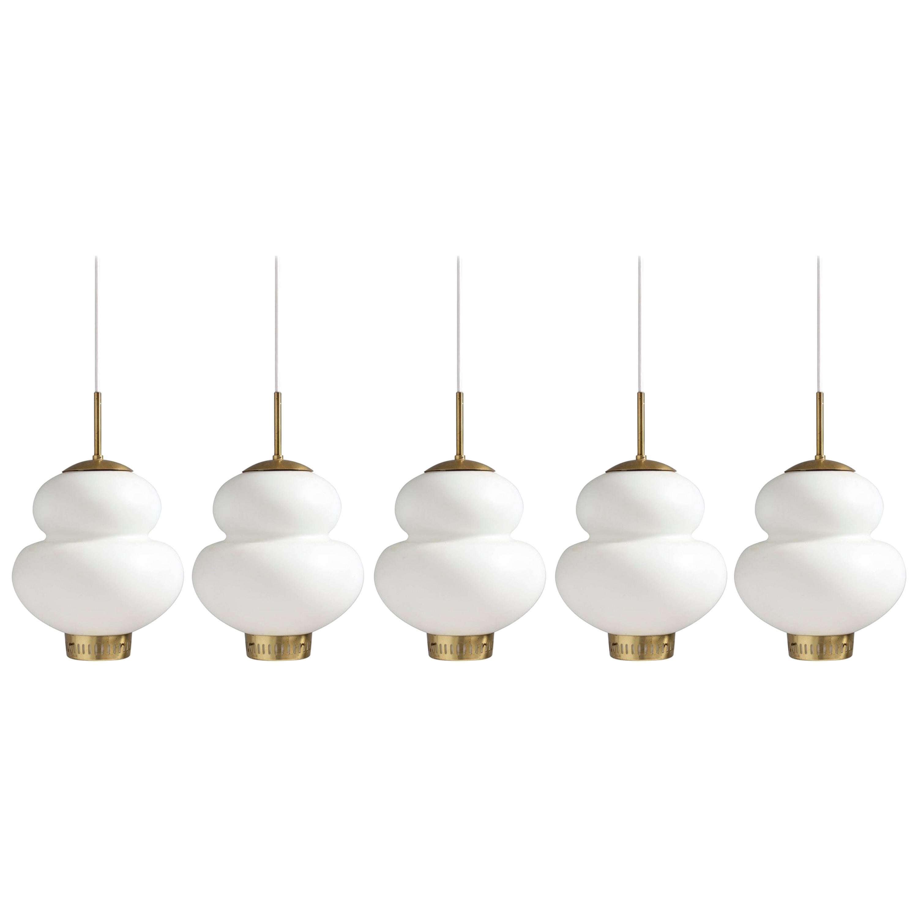 Set of 5 Peanut Pendants by Bent Karlby