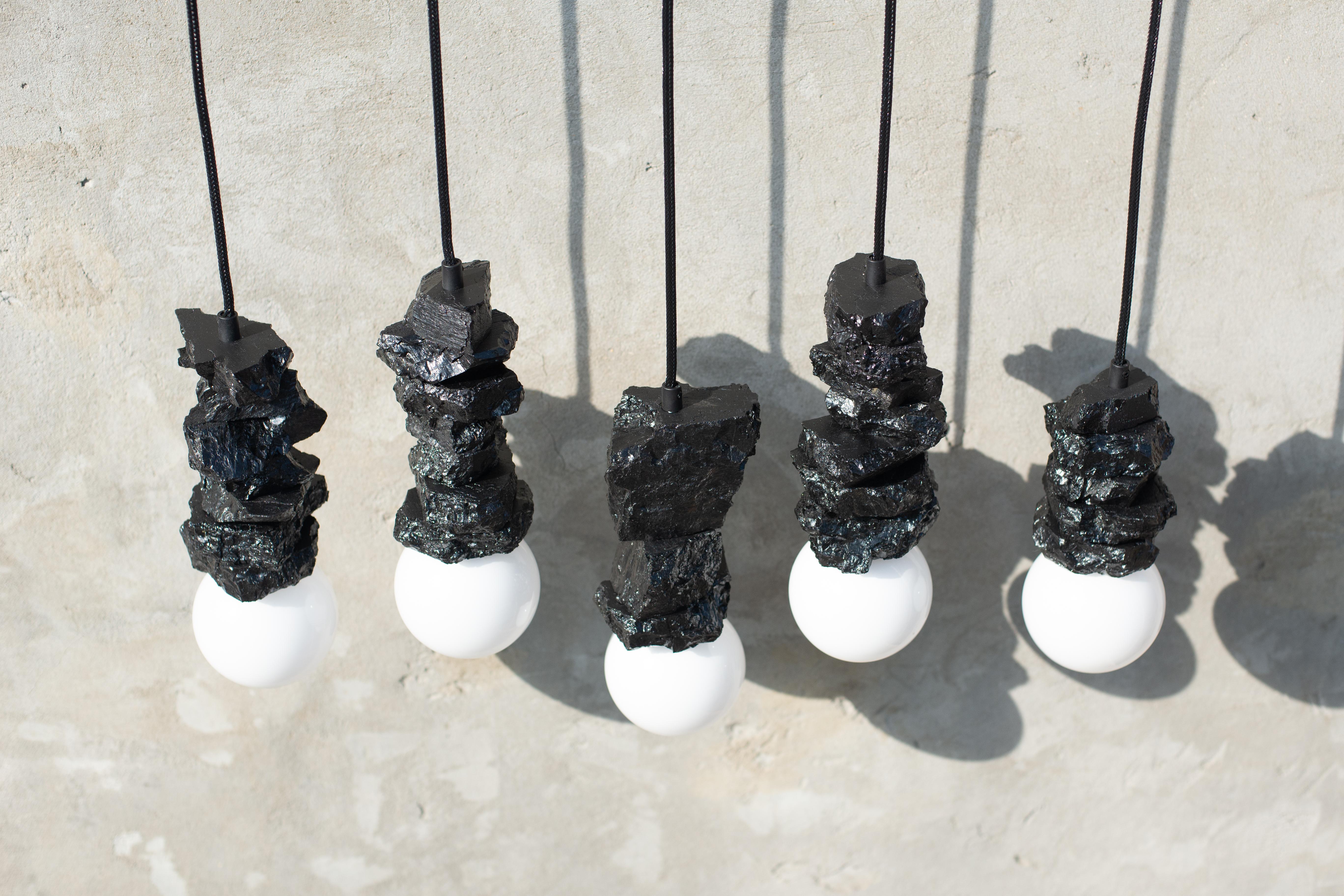 Postmoderne Ensemble de 5 lampes à suspension 020 d'Erik Eriksson en vente