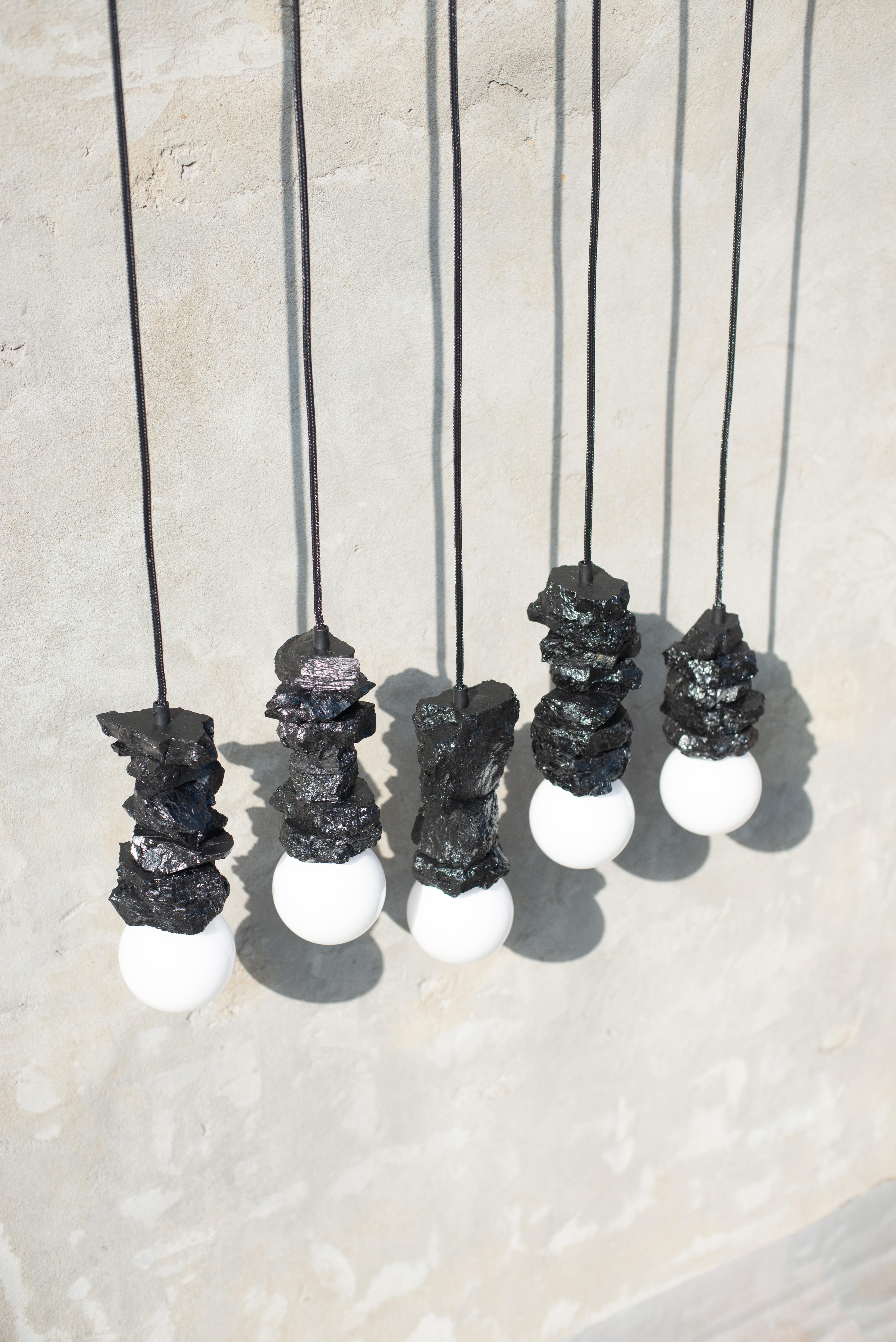 XXIe siècle et contemporain Ensemble de 5 lampes à suspension 020 d'Erik Eriksson en vente