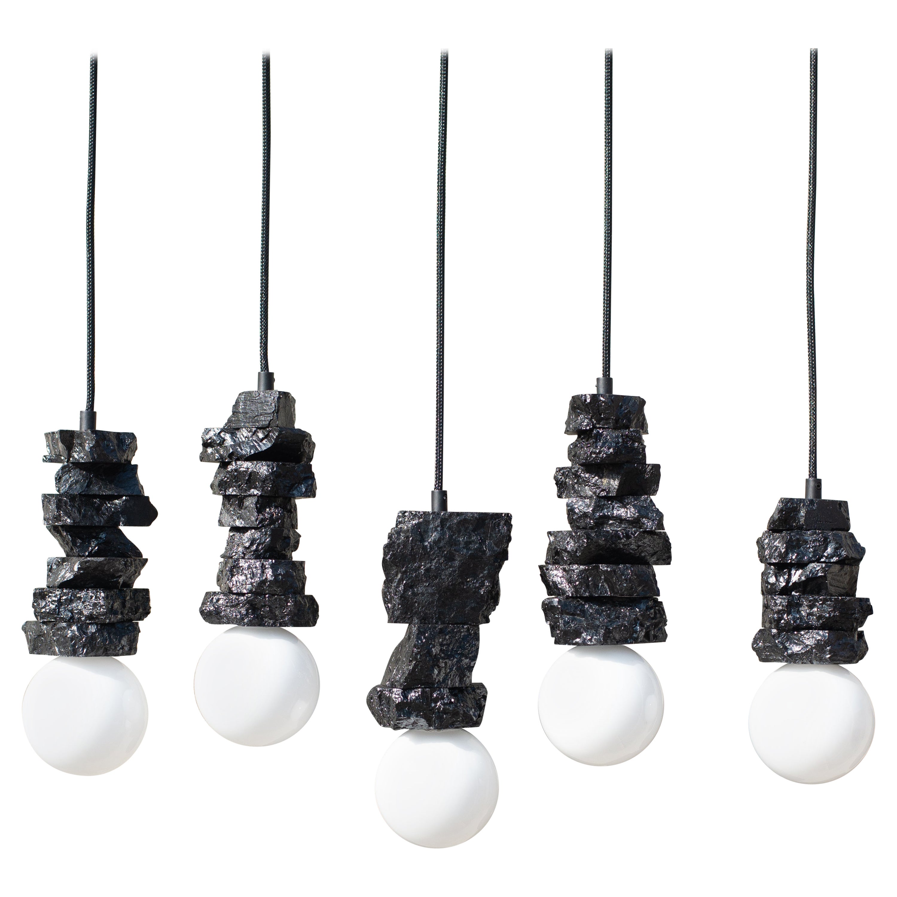Set of 5 Pendant Lights 020 by Jesper Eriksson For Sale