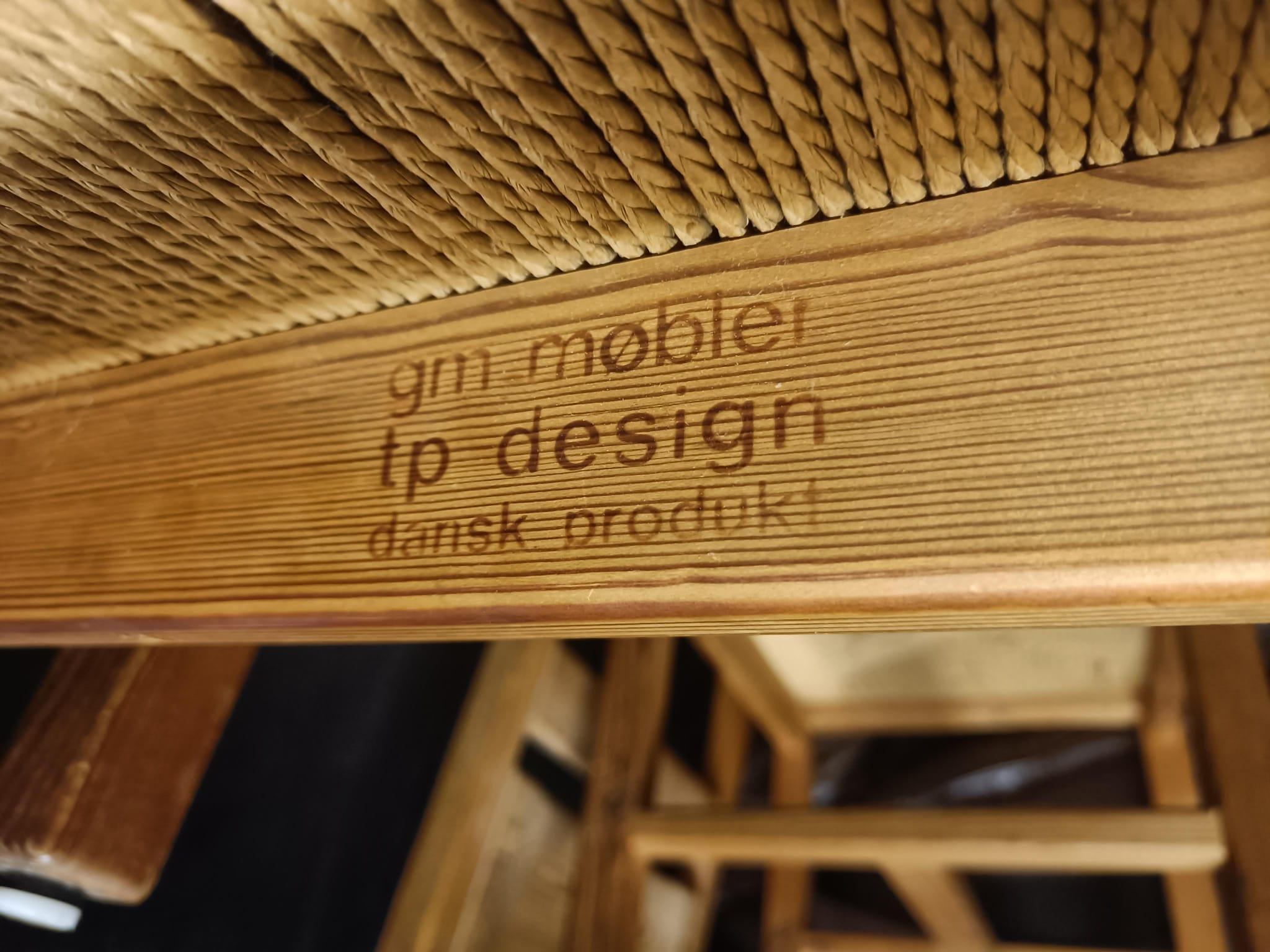 Set di 5 sedie da pranzo in legno Pibe di GM Mobler, anni '60 in vendita 8