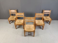 Set of 5 Pibe wood dining chairs by GM Mobler, 1960s