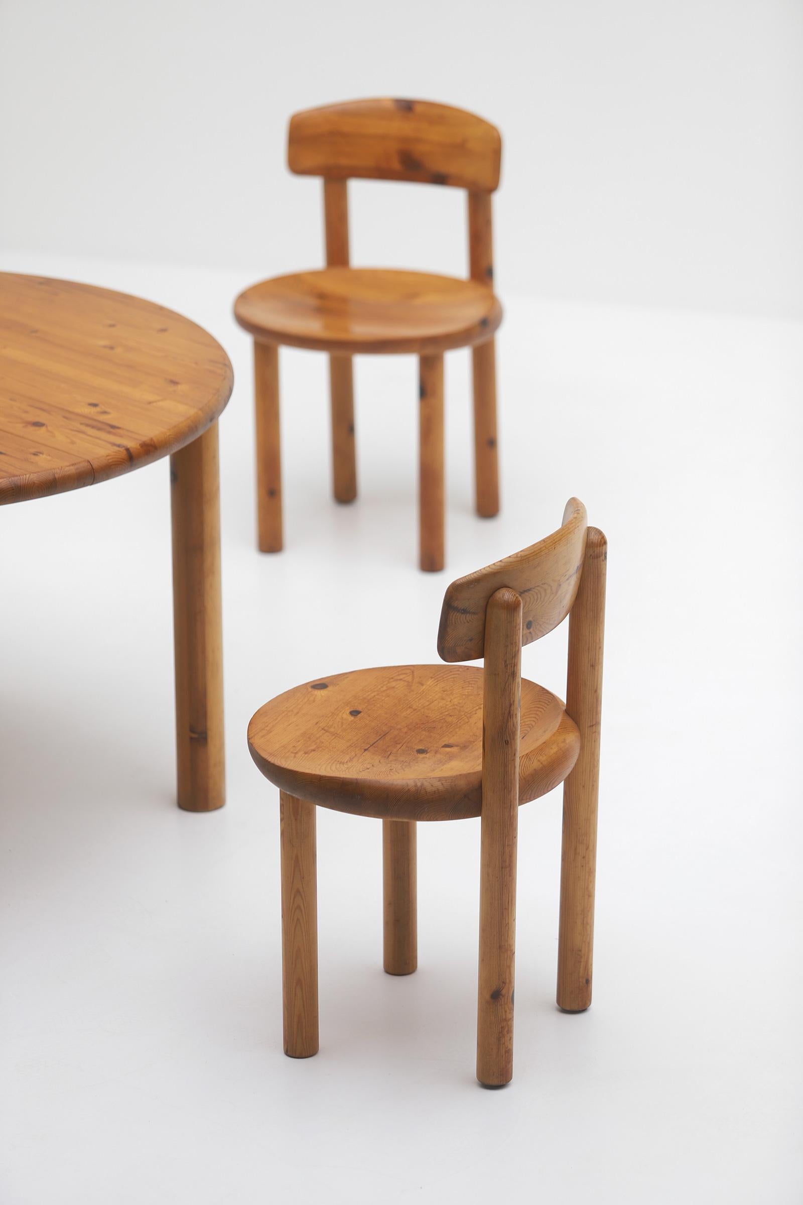 Set of 5 Pinewood Chairs by Rainer Daumiller, 1970s 3