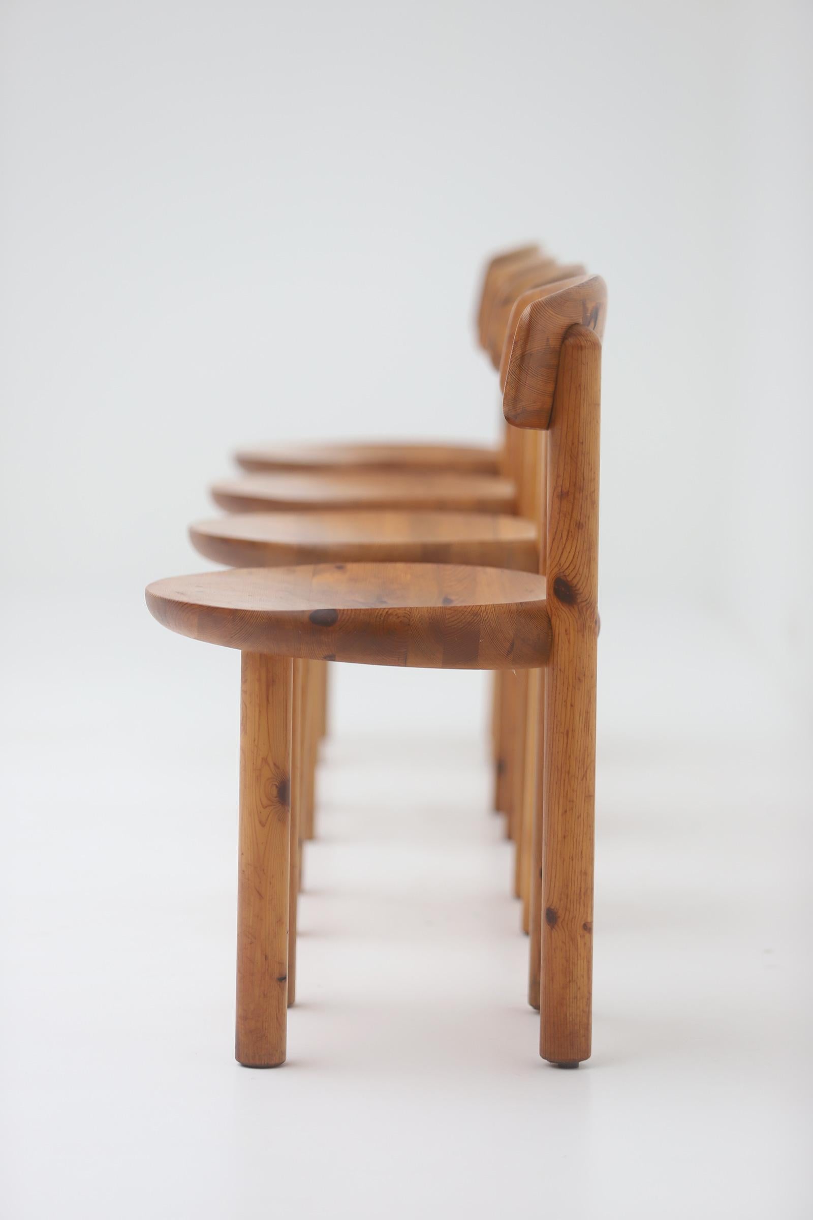 Set of 5 Pinewood Chairs by Rainer Daumiller, 1970s 1