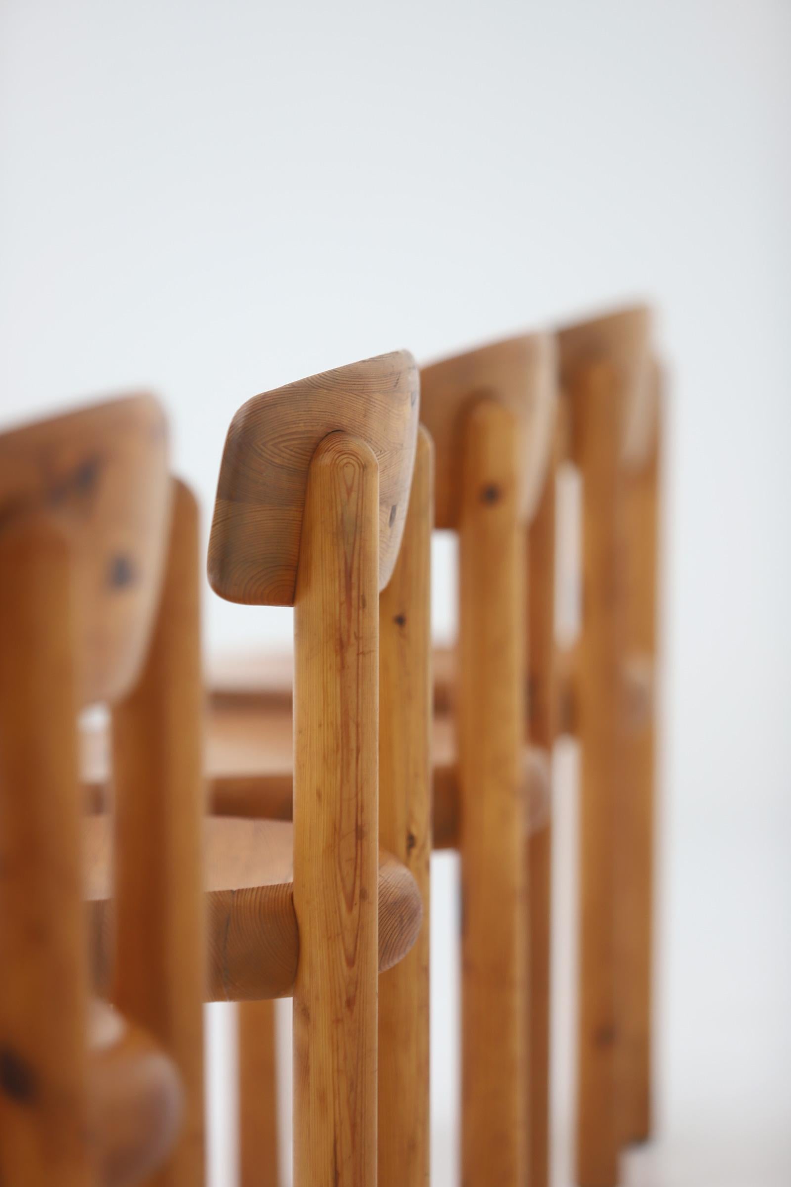 Set of 5 Pinewood Chairs by Rainer Daumiller, 1970s 2