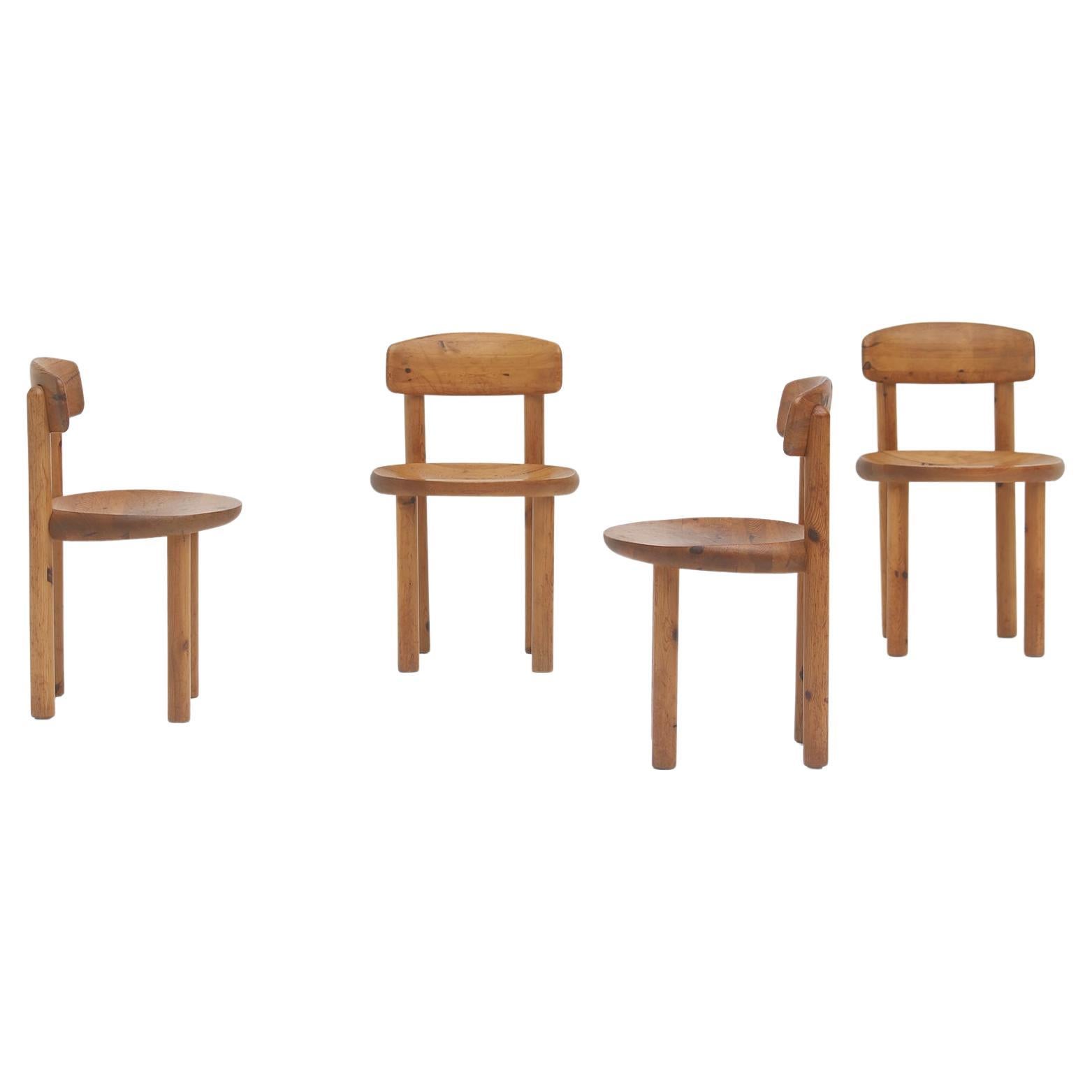 Set of 5 Pinewood Chairs by Rainer Daumiller, 1970s