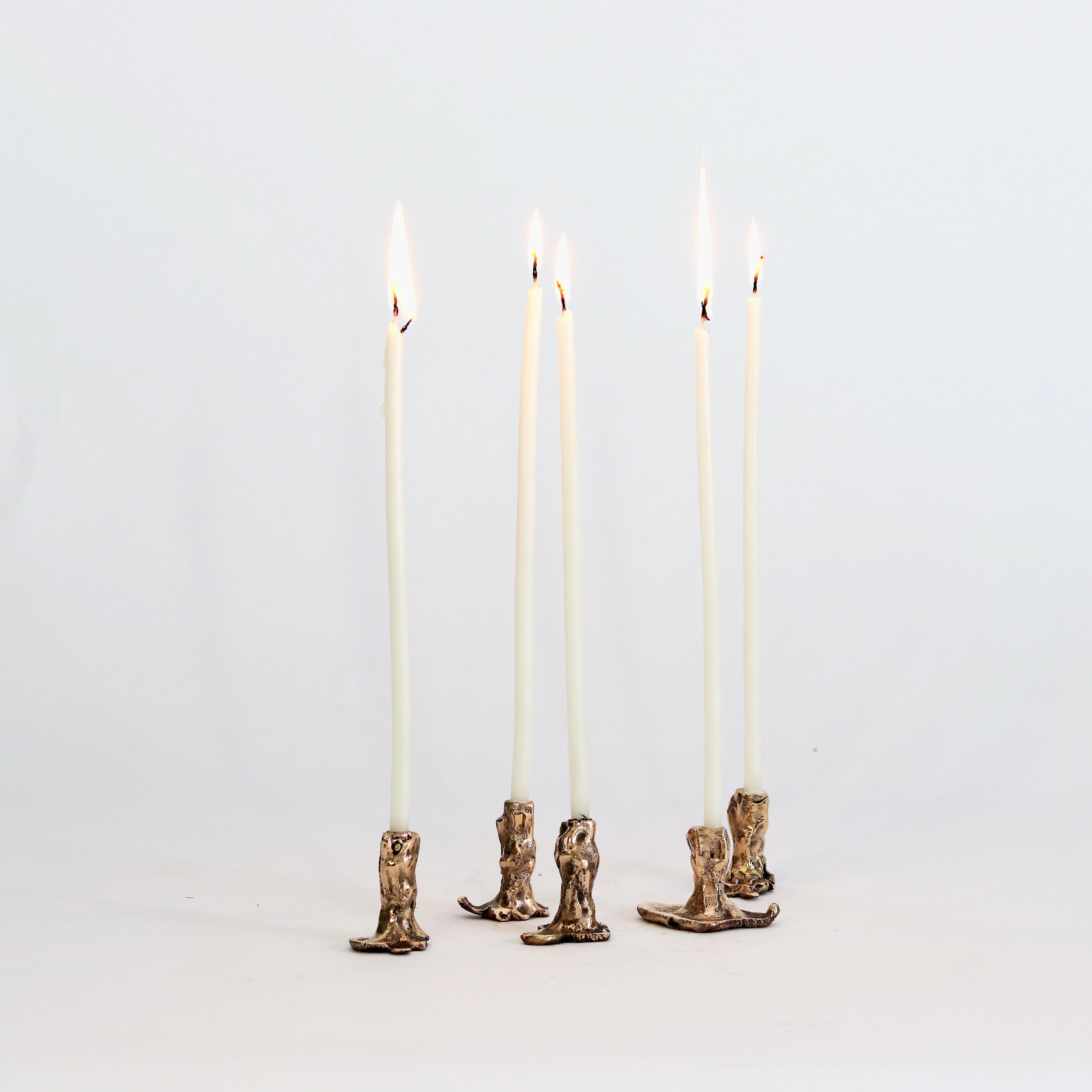 Set of 5 Pixie bornze candleholders by Samuel Costantini
Dimensions: D 2.5 cm x H 5 cm
Material: Bronze

Samuel Constantini
The ability to create objects lies in the tradition in our hands. In ancient times, they were our only means of