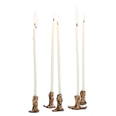 Set of 5 Pixie Bornze Candleholders by Samuel Costantini