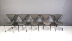 Set of 5 Post Modern dining chairs for Helmut Lübke, 1980s
