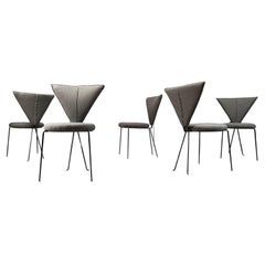 Set of 5 Post Modern dining chairs for Helmut Lübke, 1980s