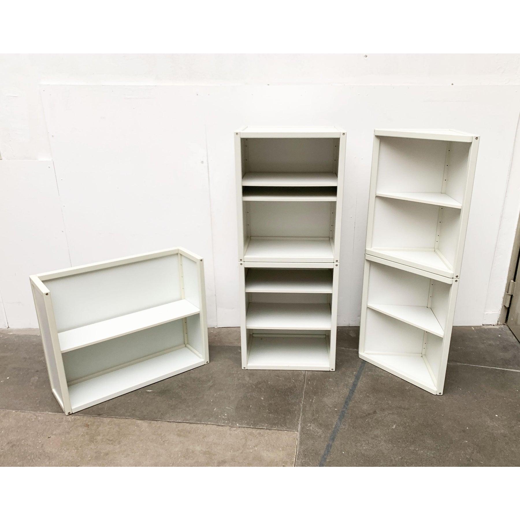 Metal Set of 5 Postmodern Profilsystem Cabinets and Shelf by Elmar Flötotto, 1980s For Sale