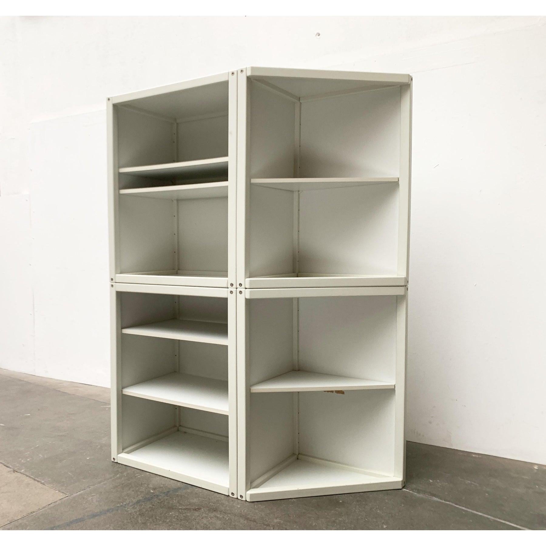 Set of 5 Postmodern Profilsystem Cabinets and Shelf by Elmar Flötotto, 1980s For Sale 1