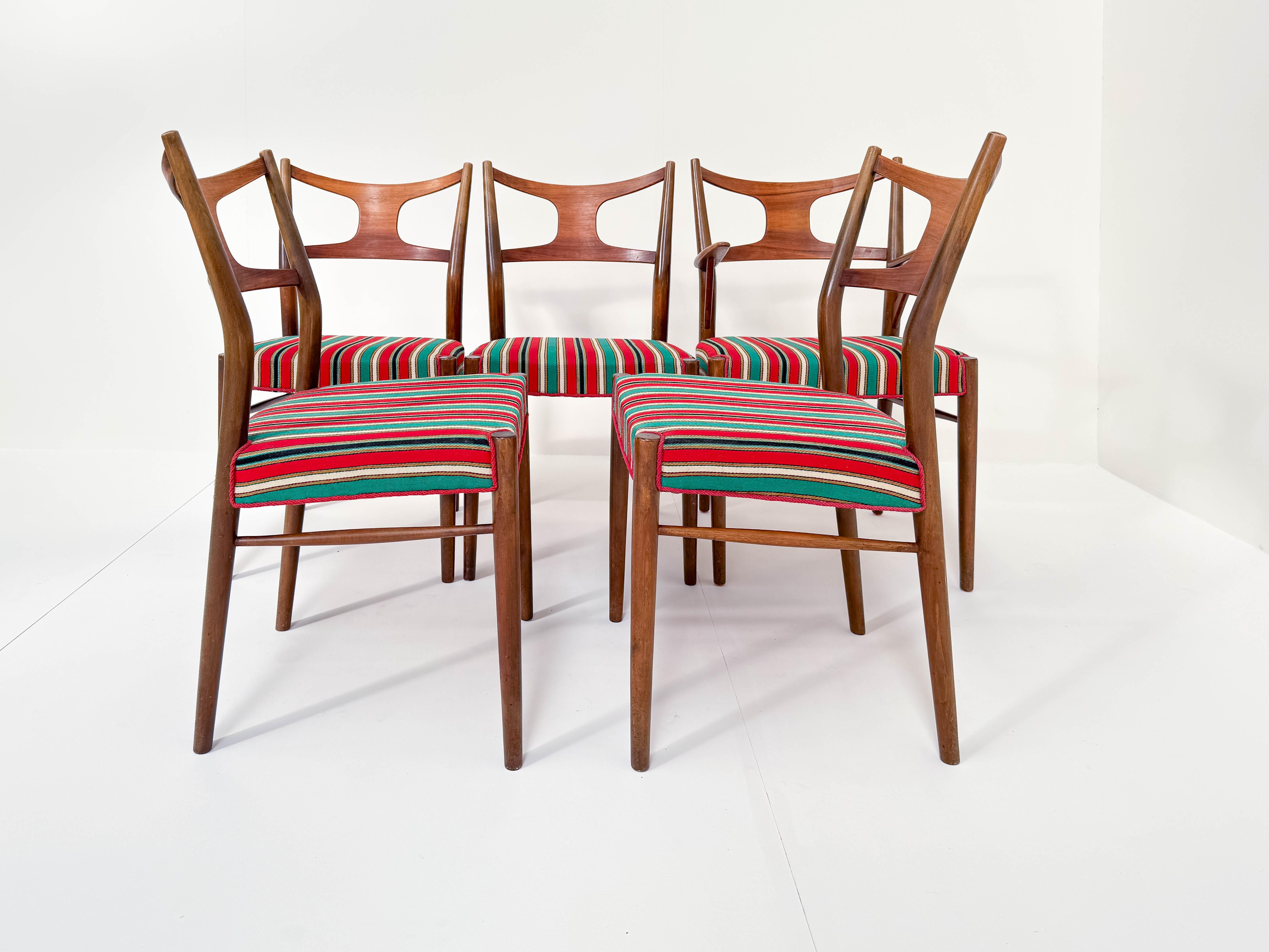 5 seltene Kurt Østervig Esszimmerstühle von Randers Furniture (Moderne der Mitte des Jahrhunderts) im Angebot