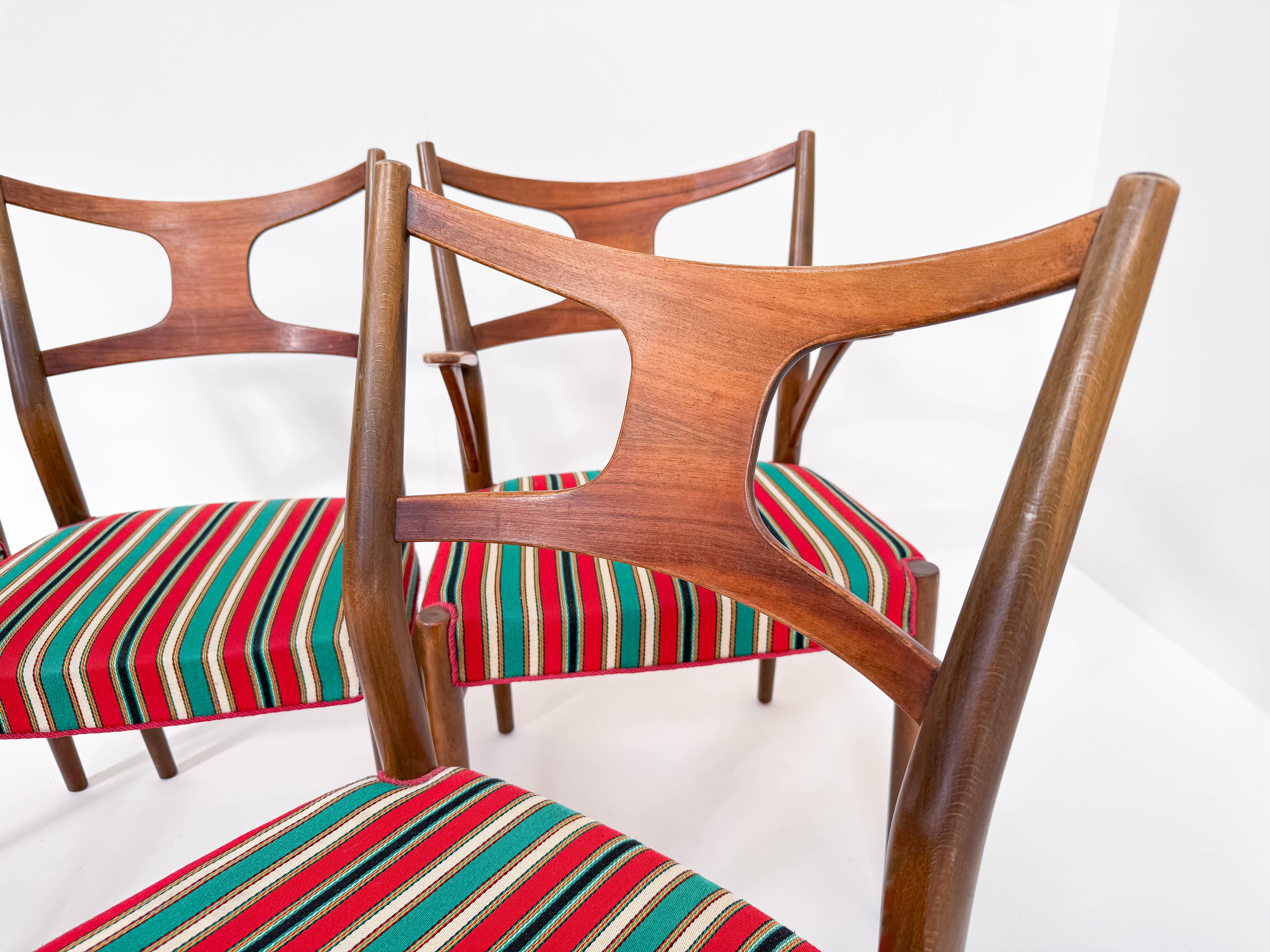 5 seltene Kurt Østervig Esszimmerstühle von Randers Furniture im Zustand „Gut“ im Angebot in BERKEL EN RODENRIJS, NL