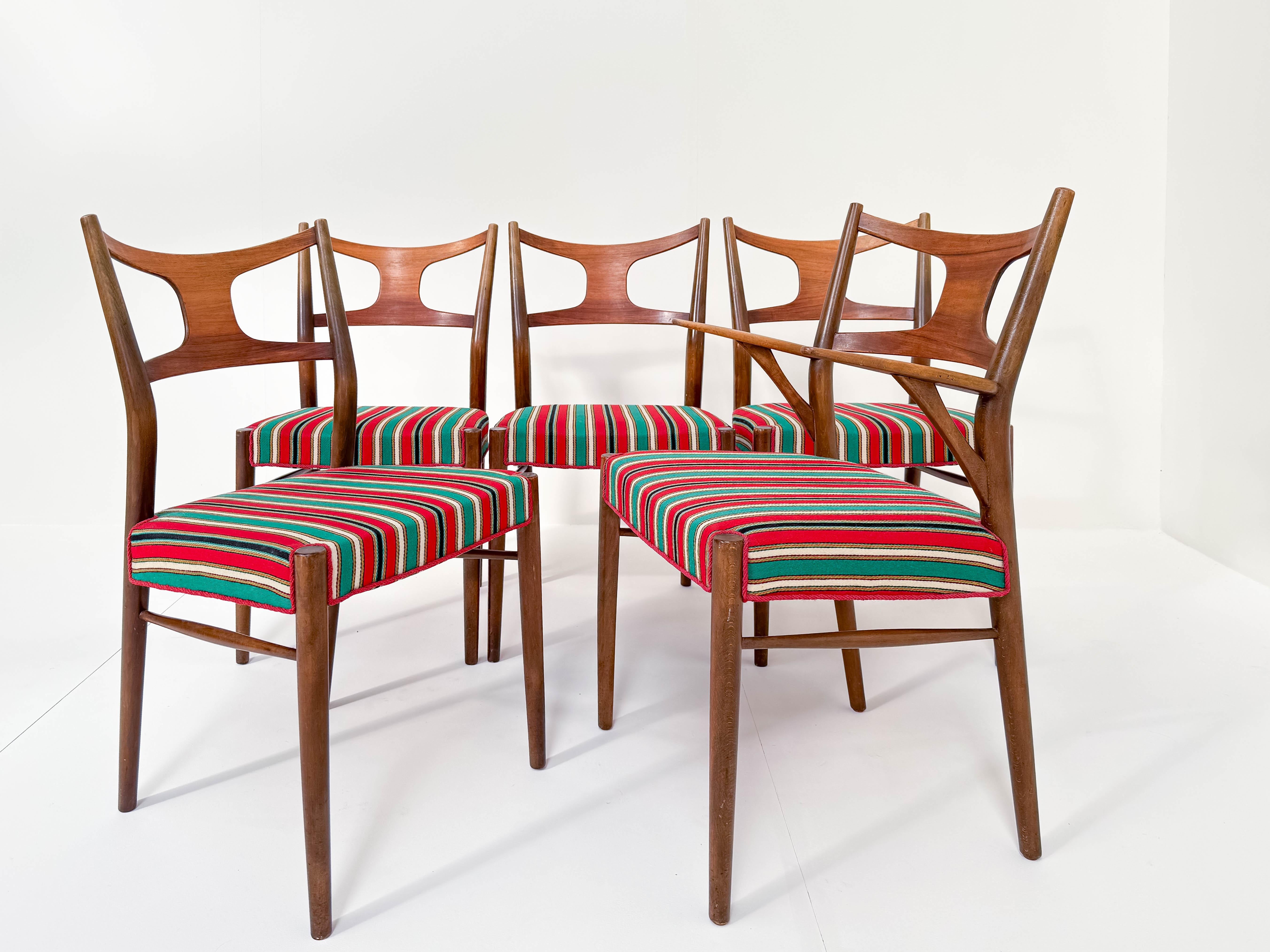 5 seltene Kurt Østervig Esszimmerstühle von Randers Furniture im Angebot 1