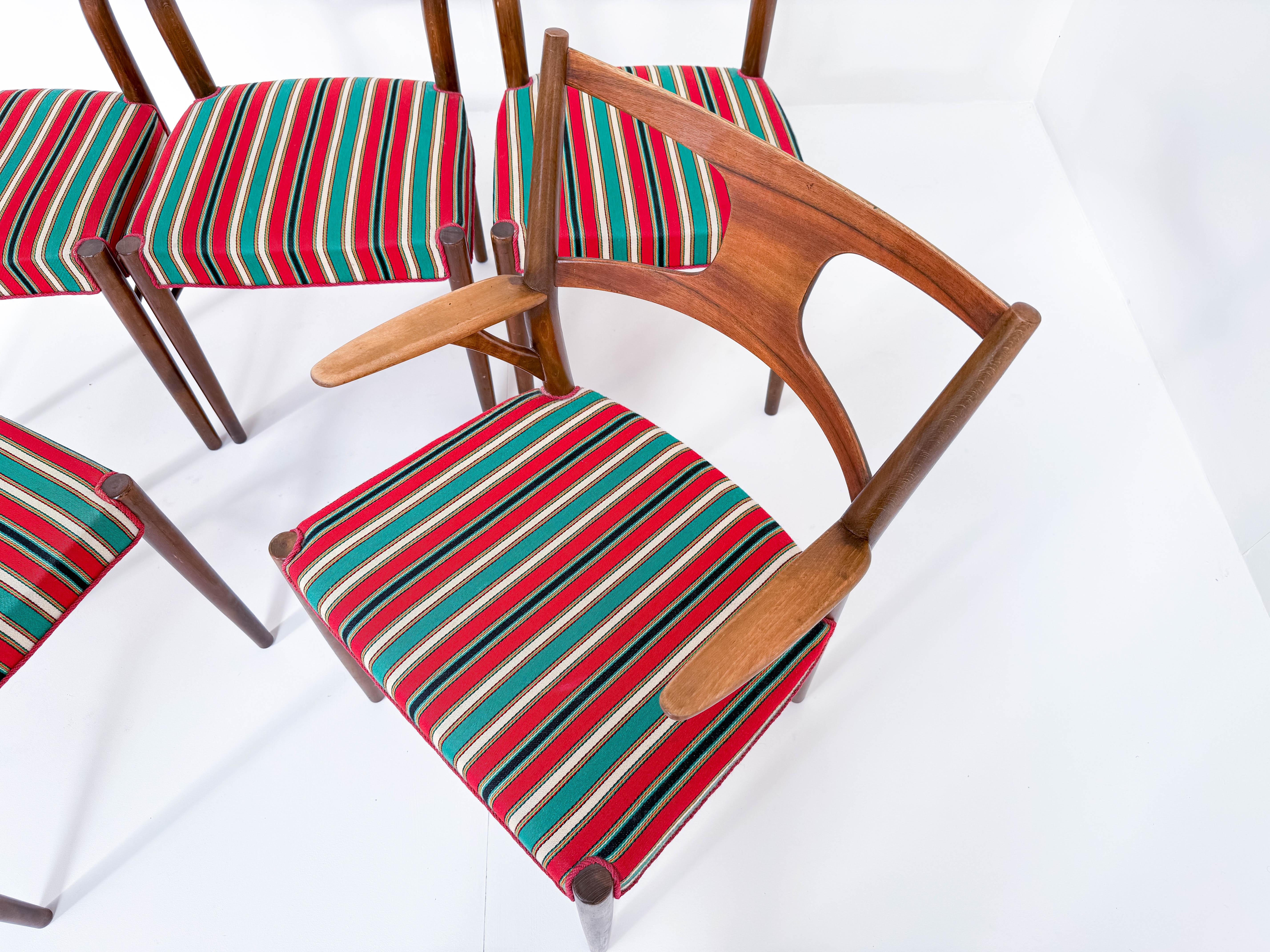 5 seltene Kurt Østervig Esszimmerstühle von Randers Furniture im Angebot 2