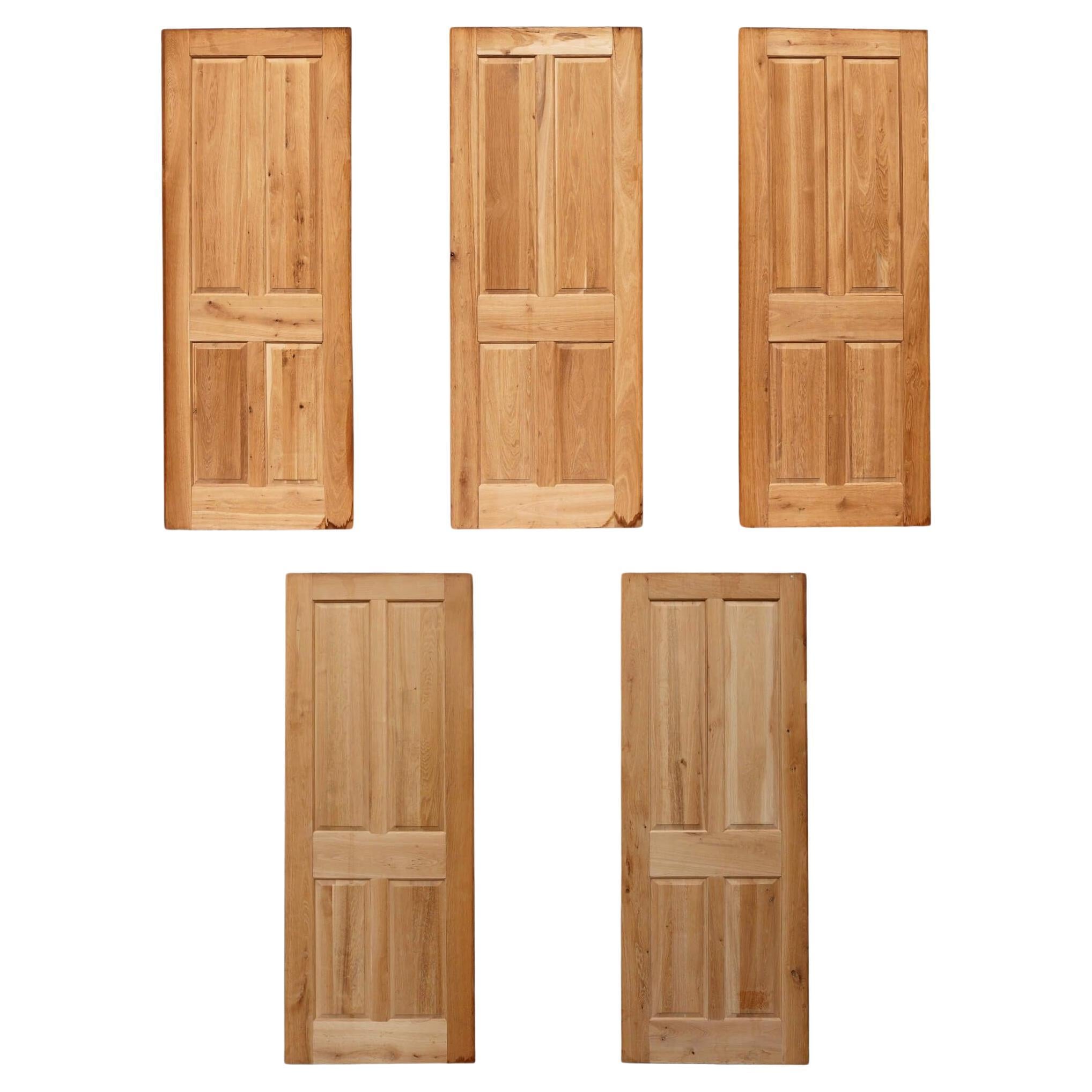 Juego de 5 puertas interiores de roble recuperado de 4 hojas