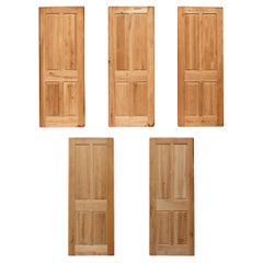 Set of 5 Reclaimed 4-Panel Oak Interior Doors