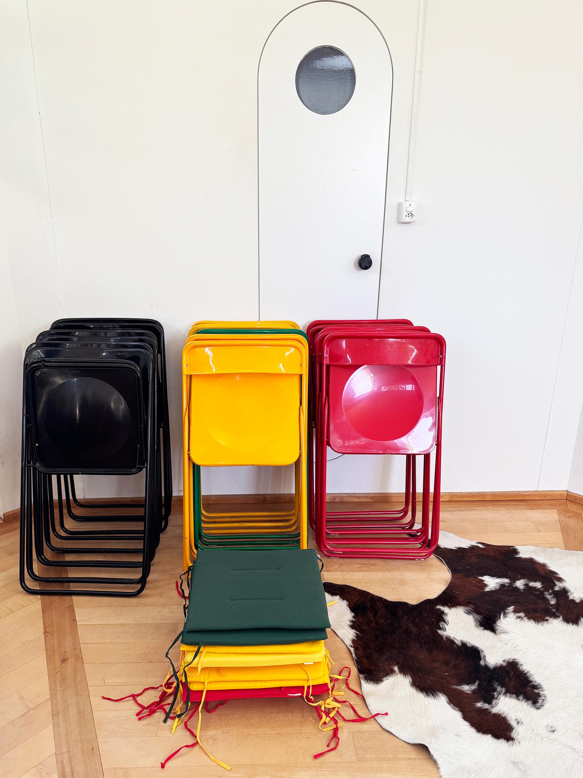Set of 5 Red Swedish Postmodern 80s Vintage Nils Gammelgaard Ikea 