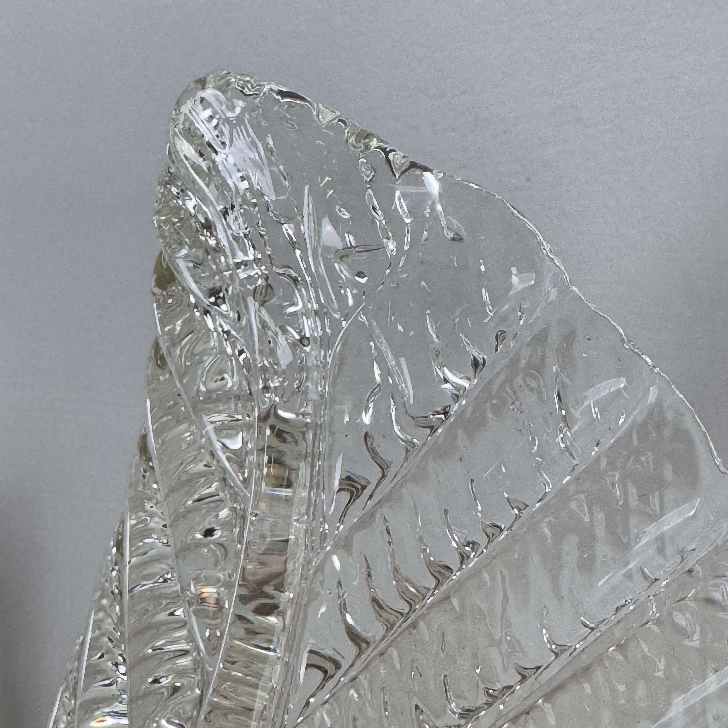 Set of 5 Ribbed ‘Leaf’ Wall Lights by Barovier & Toso Italy, circa 1940 For Sale 10