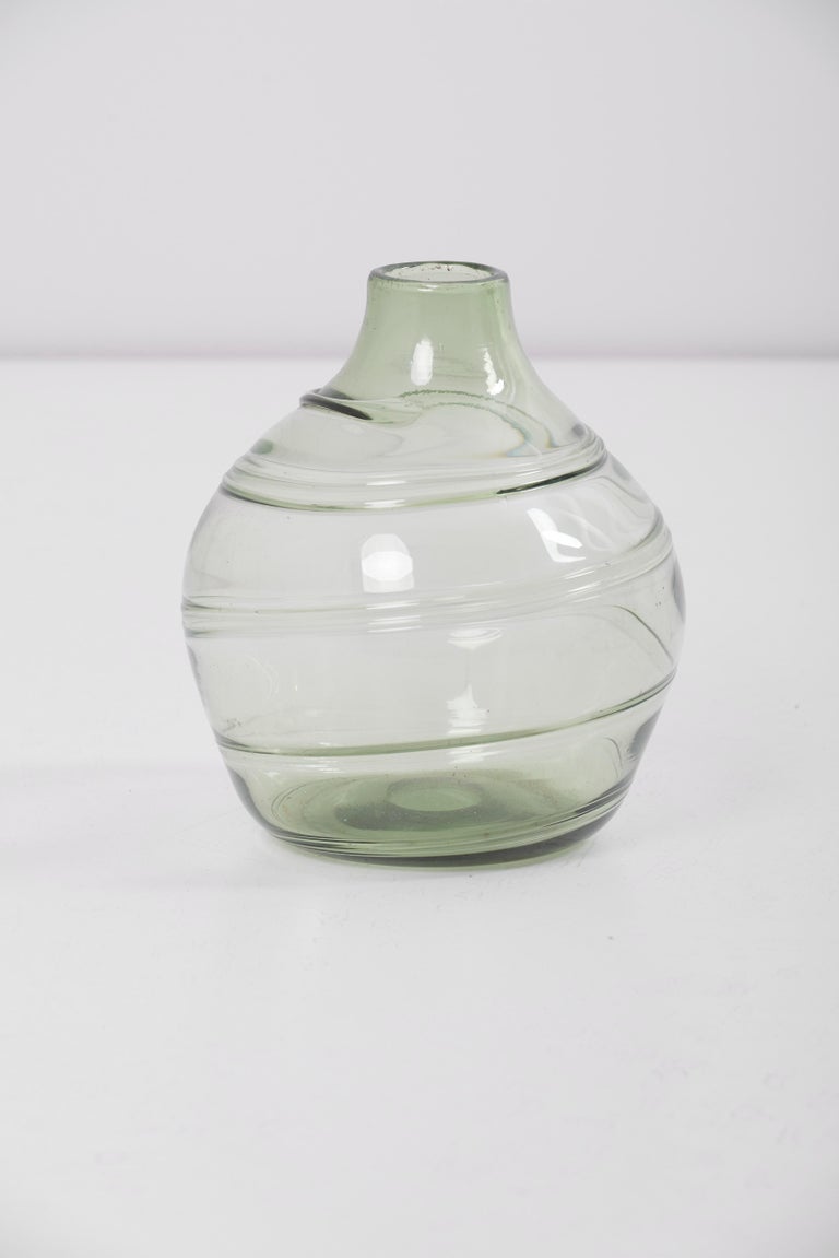 Set Of 5 Ribbon Trailed Glass Vases And Bowls By Barnaby Powell