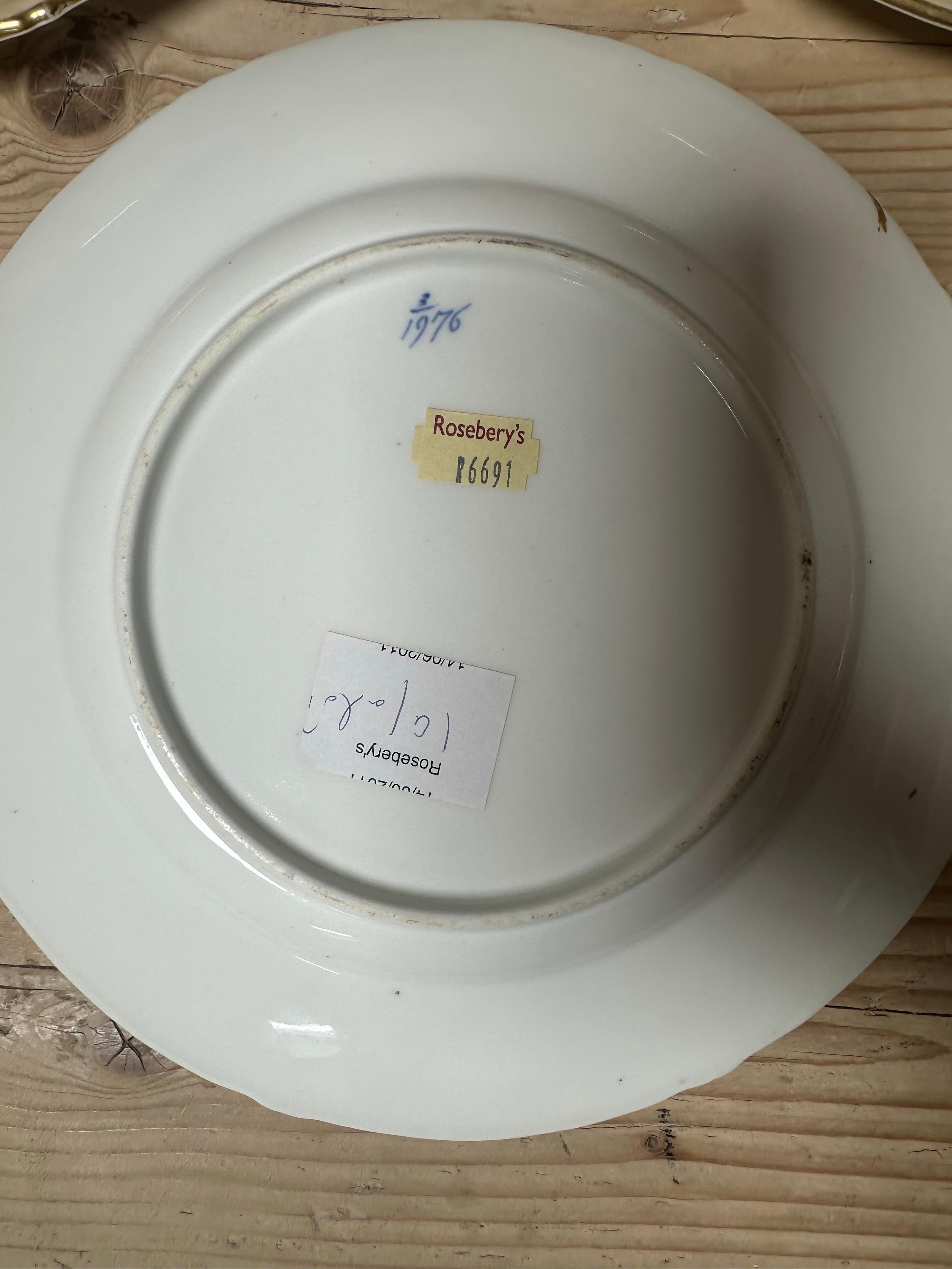 Set of 5 Rockingham Porcelain Dinner Plates, Circa 1830s For Sale 11