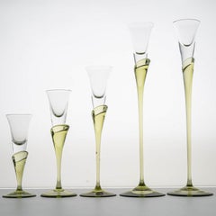 Set of 5 Rosenthal Studio Line Papyrus Candle Holders, Michael Boehm