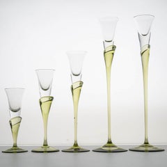 Set of 5 Rosenthal Studio Line Papyrus Candle Holders, Michael Boehm