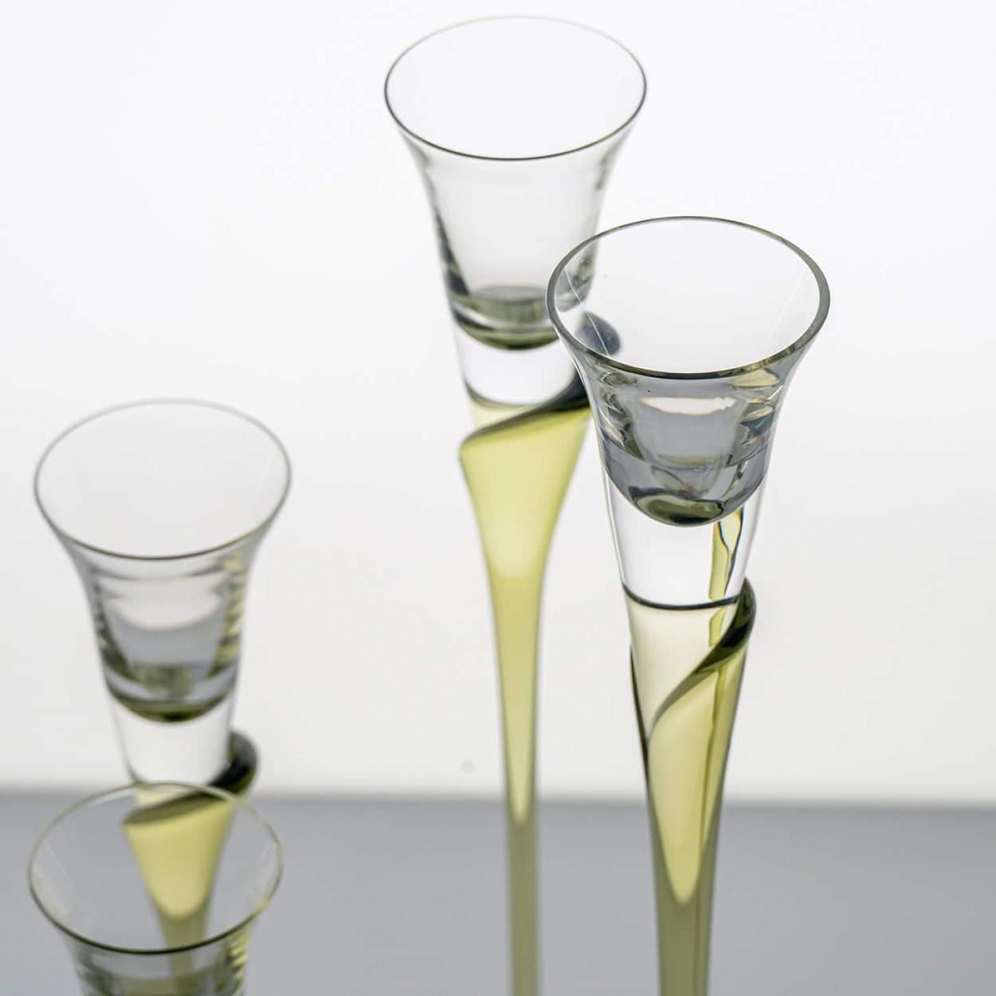 Mid-Century Modern Set of 5 Rosenthal Studio Line Papyrus Candle Holders, Michael Boehm For Sale