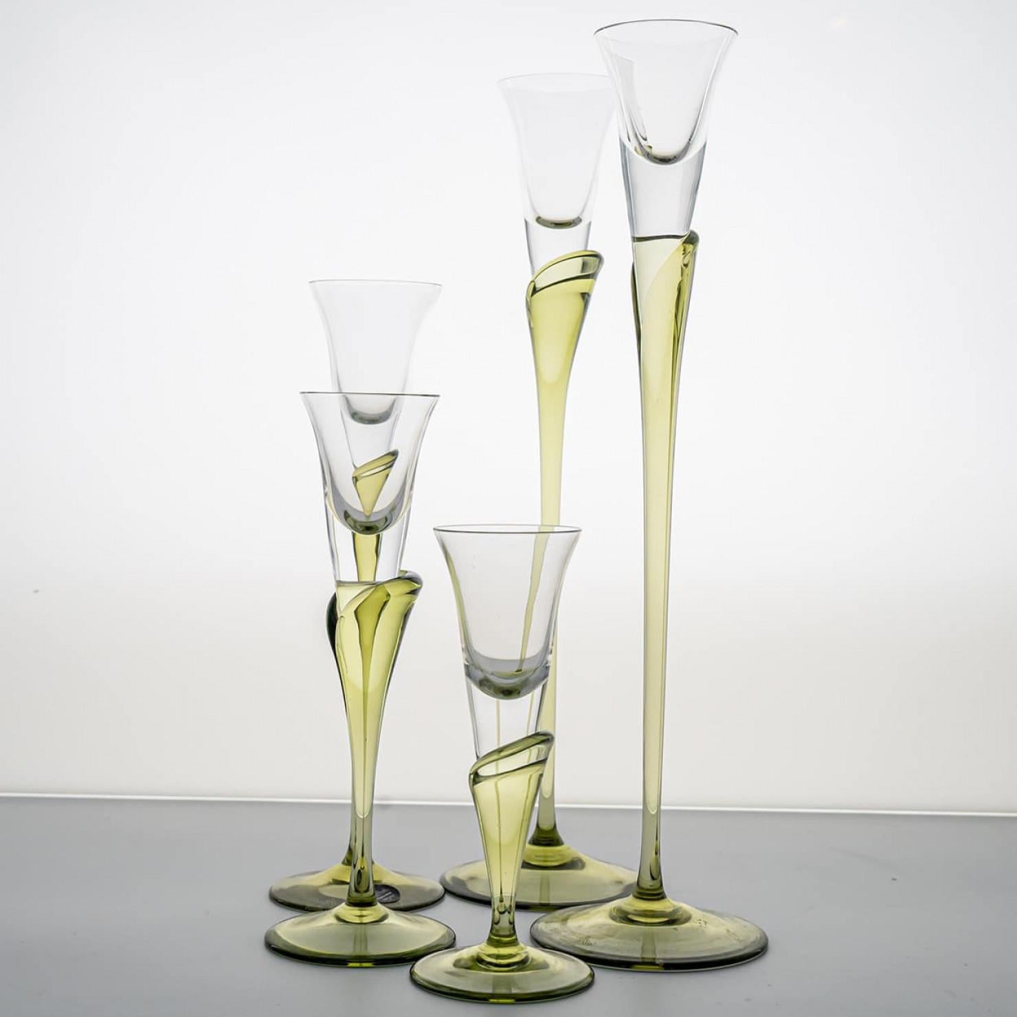 German Set of 5 Rosenthal Studio Line Papyrus Candle Holders, Michael Boehm For Sale