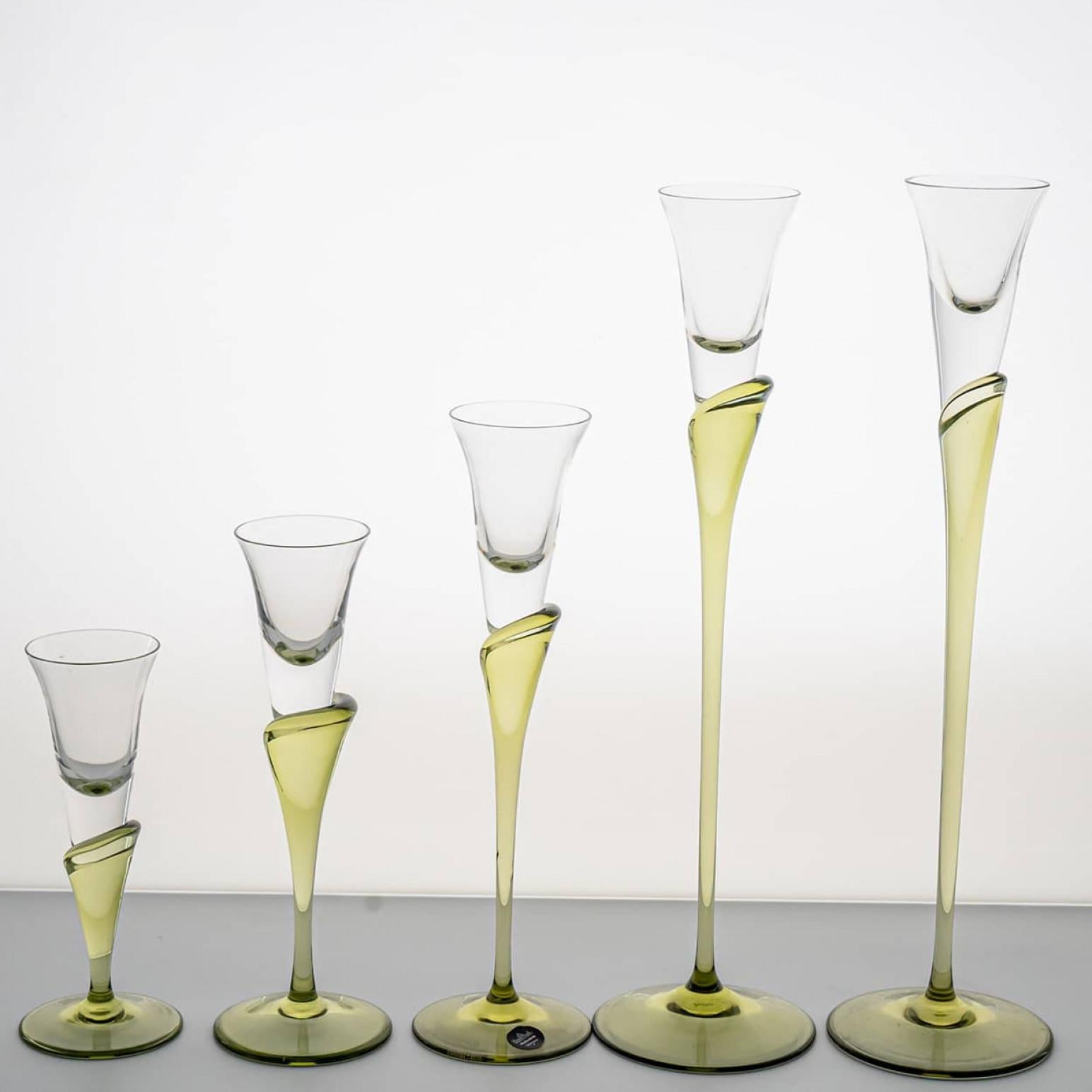 5er-Set Rosenthal Studio Line Papyrus Kerzenhalter, Michael Boehm (20. Jahrhundert) im Angebot