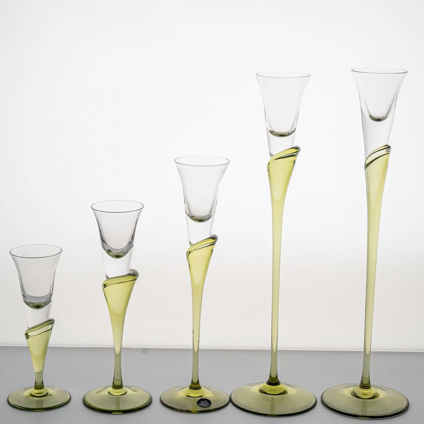 20th Century Set of 5 Rosenthal Studio Line Papyrus Candle Holders, Michael Boehm For Sale