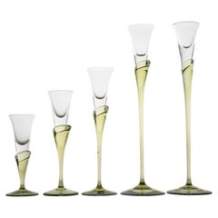 Set of 5 Rosenthal Studio Line Papyrus Candle Holders, Michael Boehm