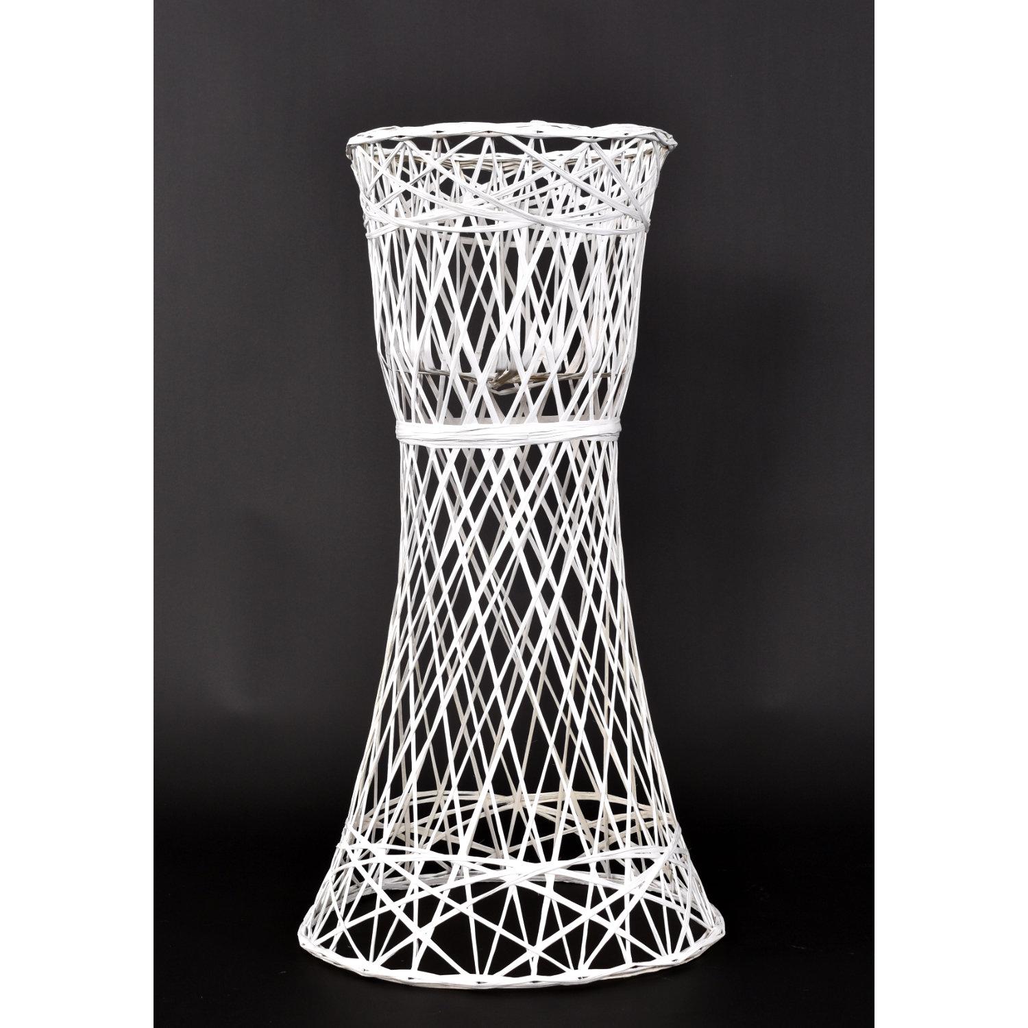 Set of 5 Russell Woodard Spun Fiberglass White Plant Stand Garden Planters For Sale 5