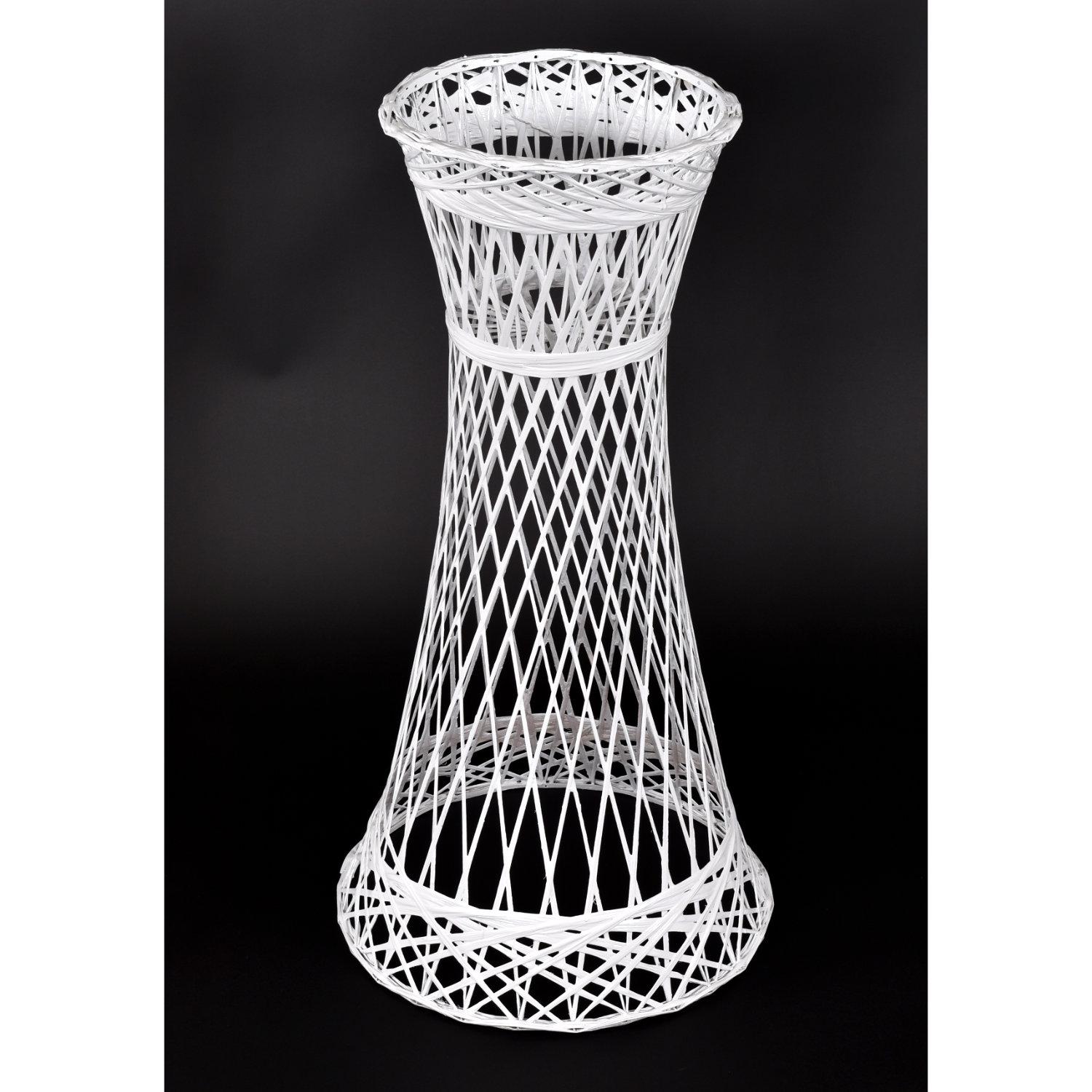 American Set of 5 Russell Woodard Spun Fiberglass White Plant Stand Garden Planters For Sale