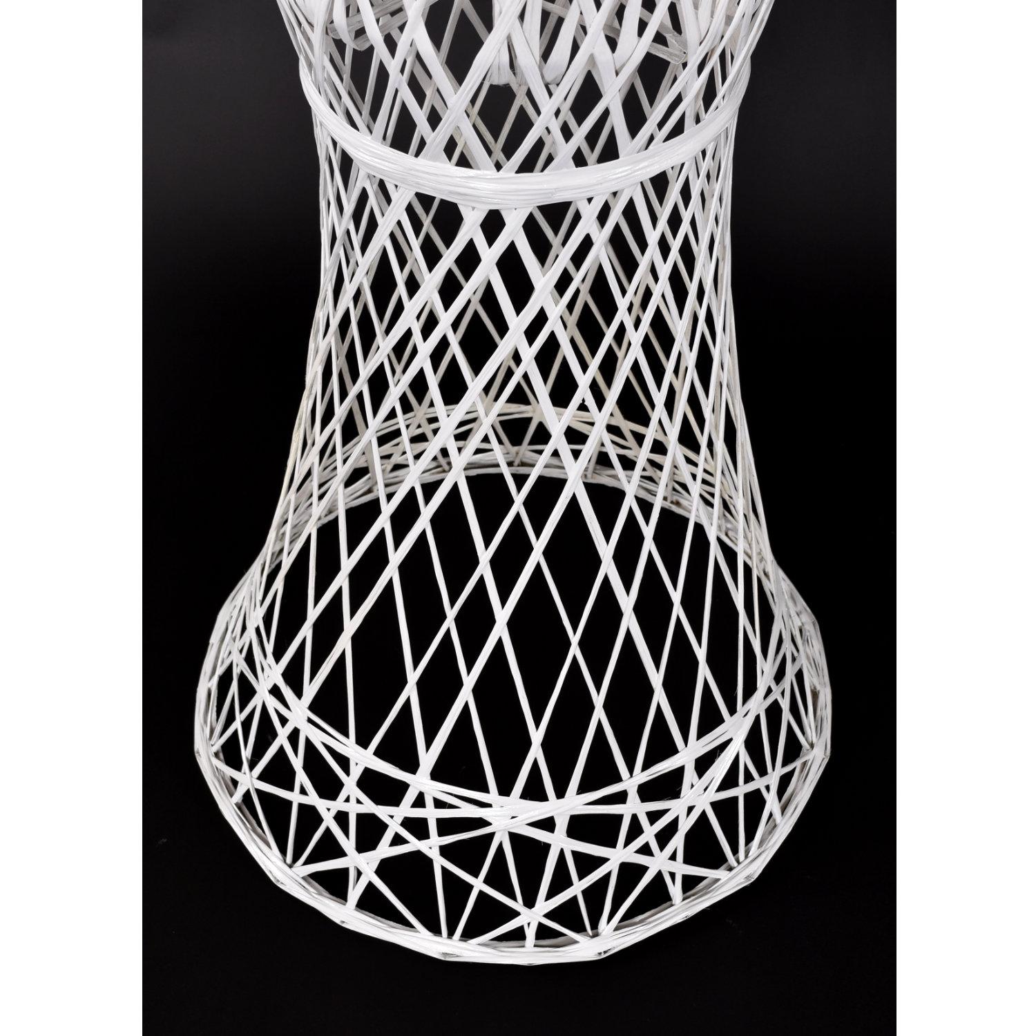 Mid-20th Century Set of 5 Russell Woodard Spun Fiberglass White Plant Stand Garden Planters For Sale